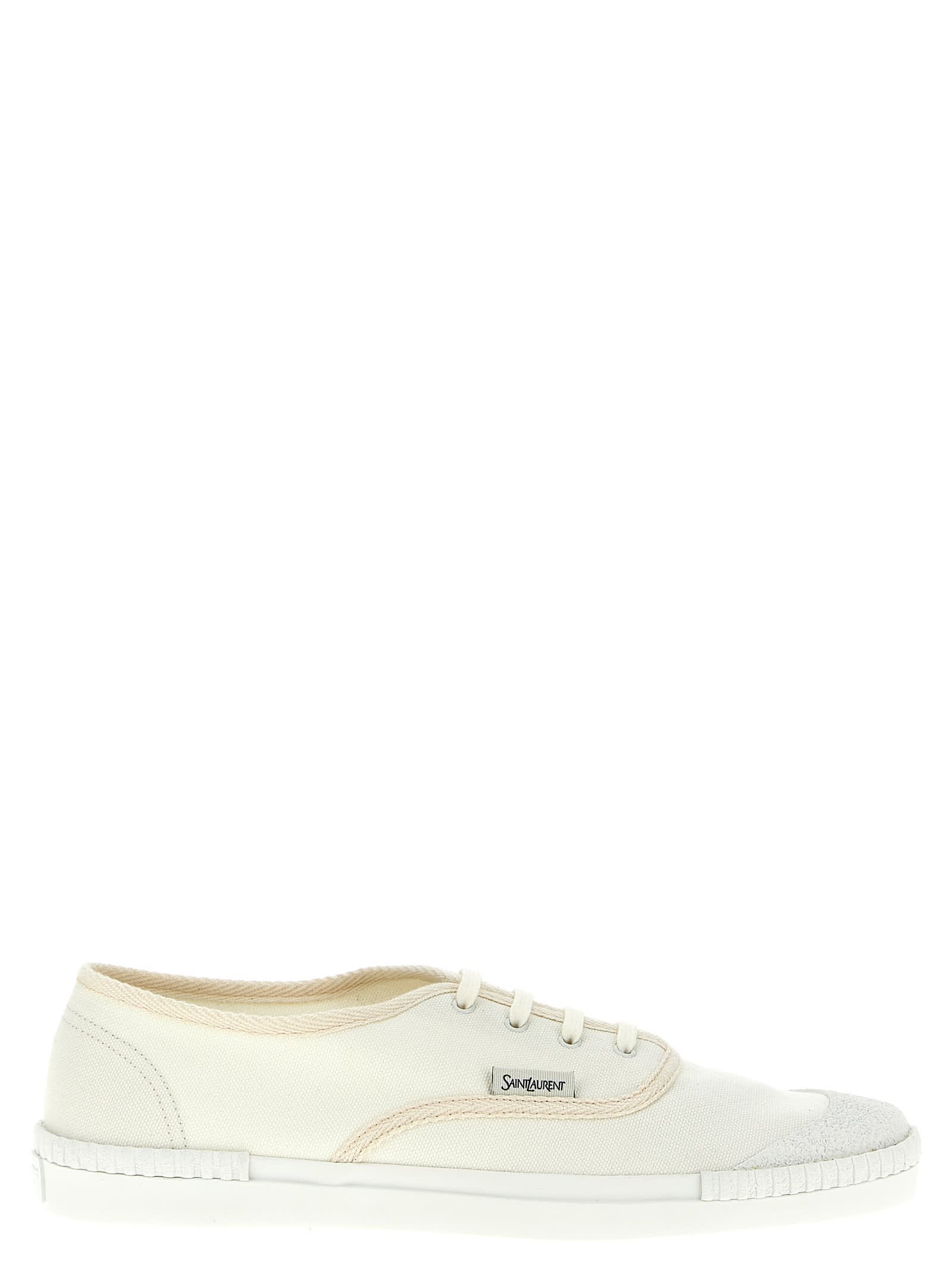 Saint Laurent Ivory Canvas Wes Sneakers | italist