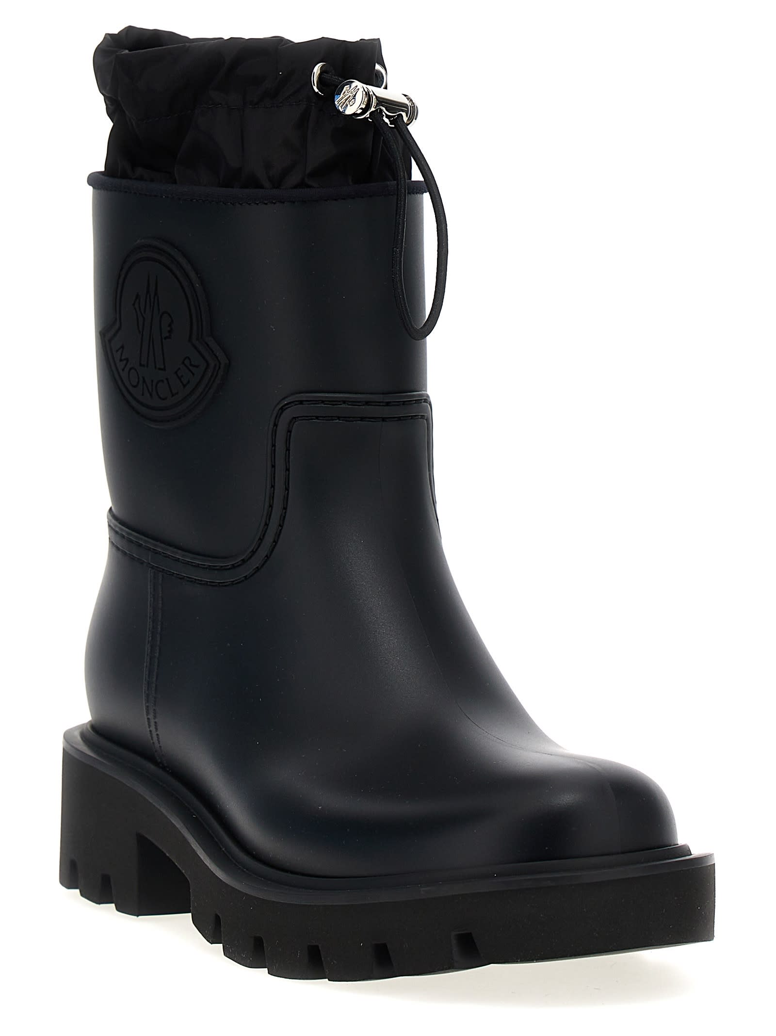 関送込 MONCLER ロゴ Kickstream レインブーツ ロング Moncler Kickstream Waterproof Rain Boots | Black | FARFETCH