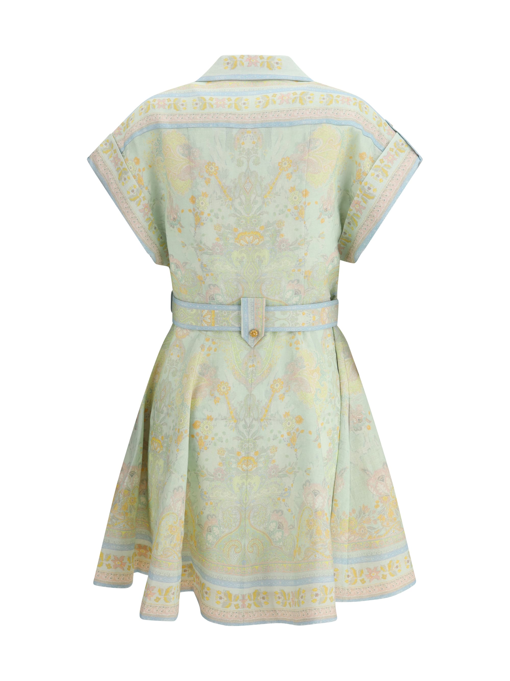 【Zimmermann】ACACIA MINI SHIRT DRESS シャツ ミニドレス Zimmermann Acacia Mini Shirt Dress Mint Multi