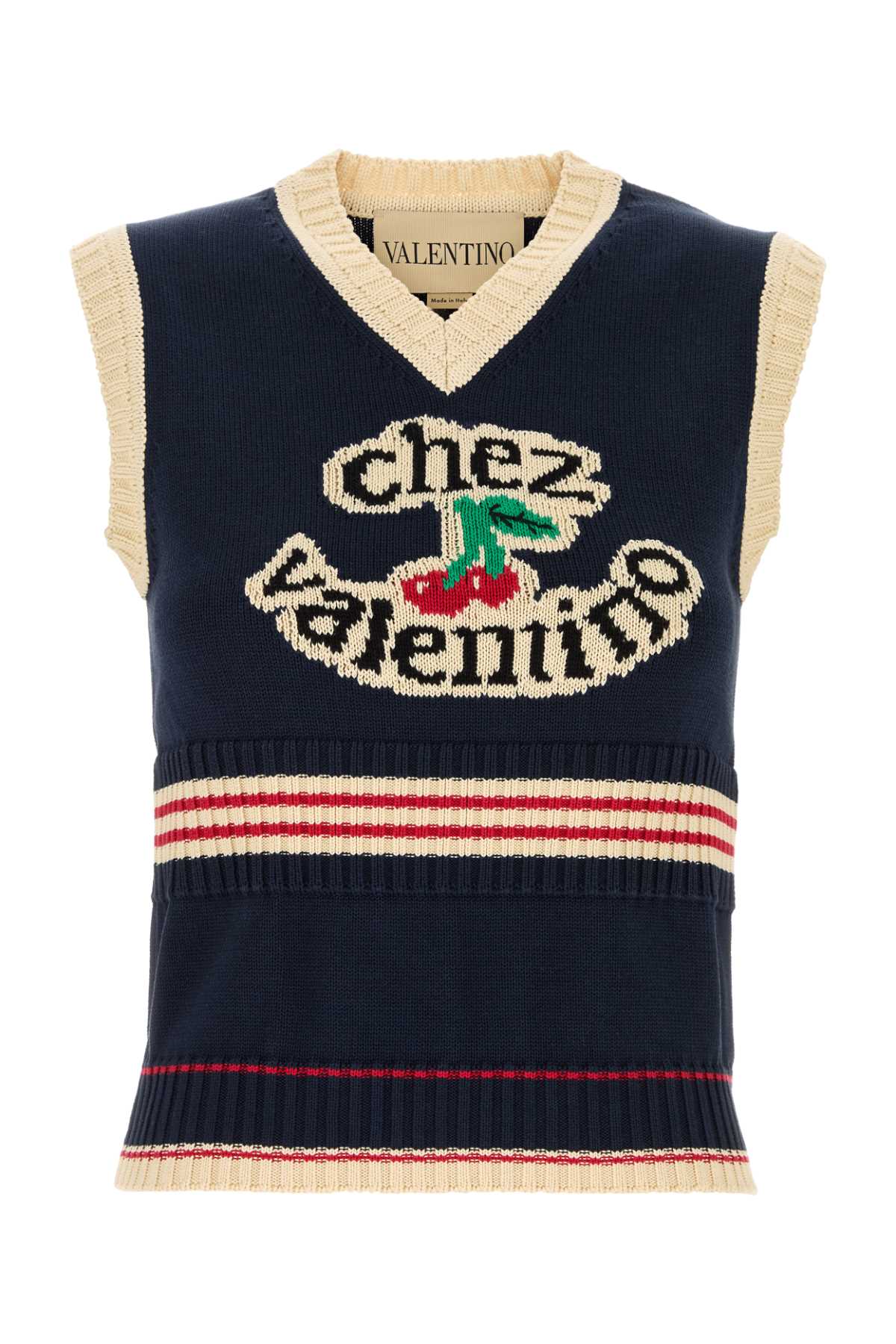 【関税&送料込】Valentino Garavani Midnight Blue Cotton Vest Valentino Garavani Midnight Blue Cotton Vest | italist