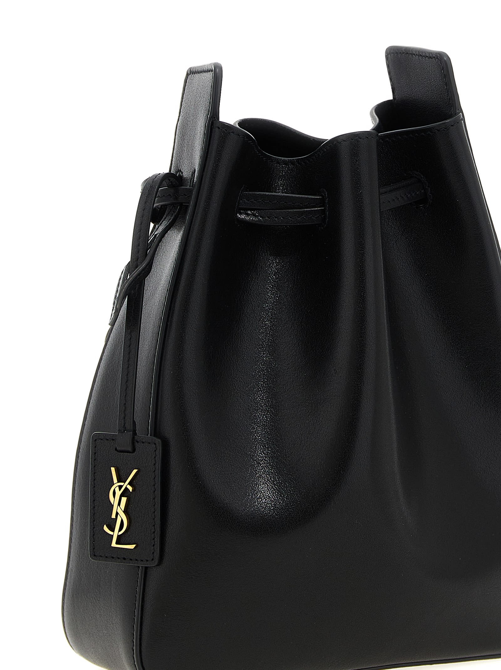 【SAINT LAURENT】LEATHER BUCKET BAG●817386AADUK1000 SAINT LAURENT - Leather bucket bag | Leam Roma - Luxury
