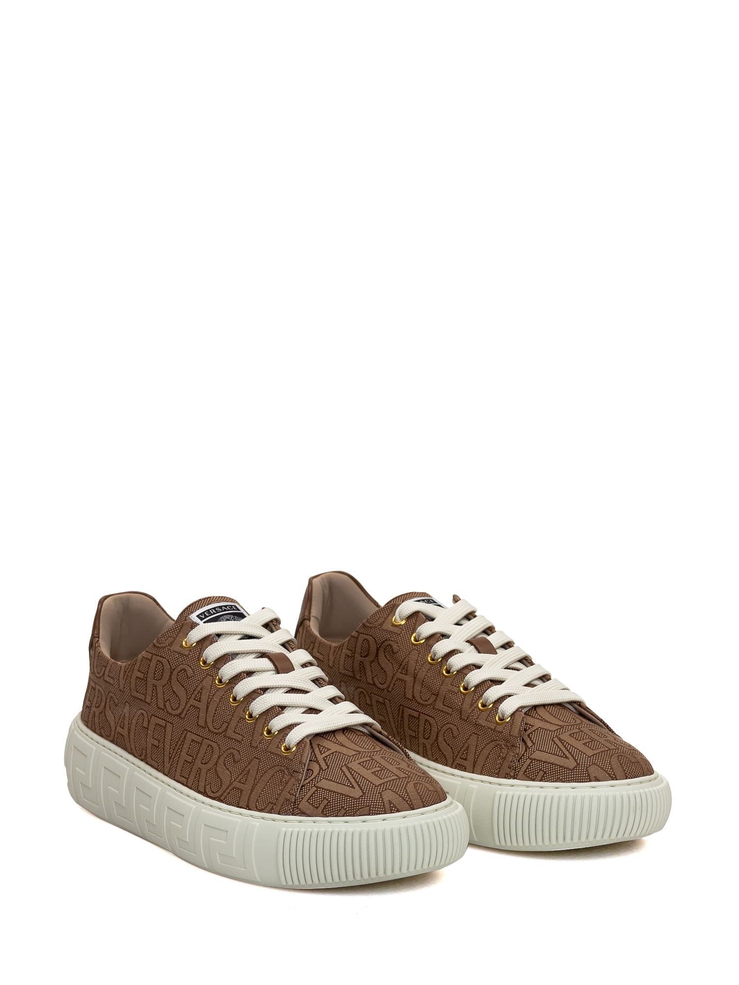 【関税込み】Versace グリーン オールオーバーロゴ トラウザーズ Versace Sneaker With Logo All-over | italist