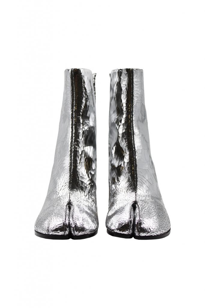 Maison Margiela Tabi Boots In Broken Mirror Finish | italist