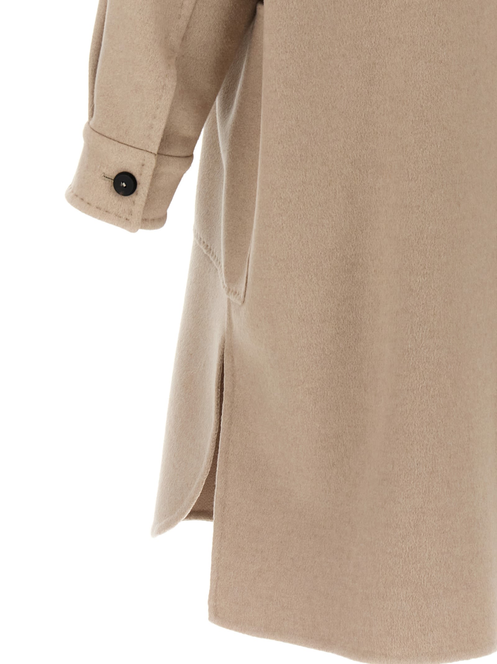 【送料&関税込】Max Mara baruffa Coat Oversized cashmere chemise coat, red | 