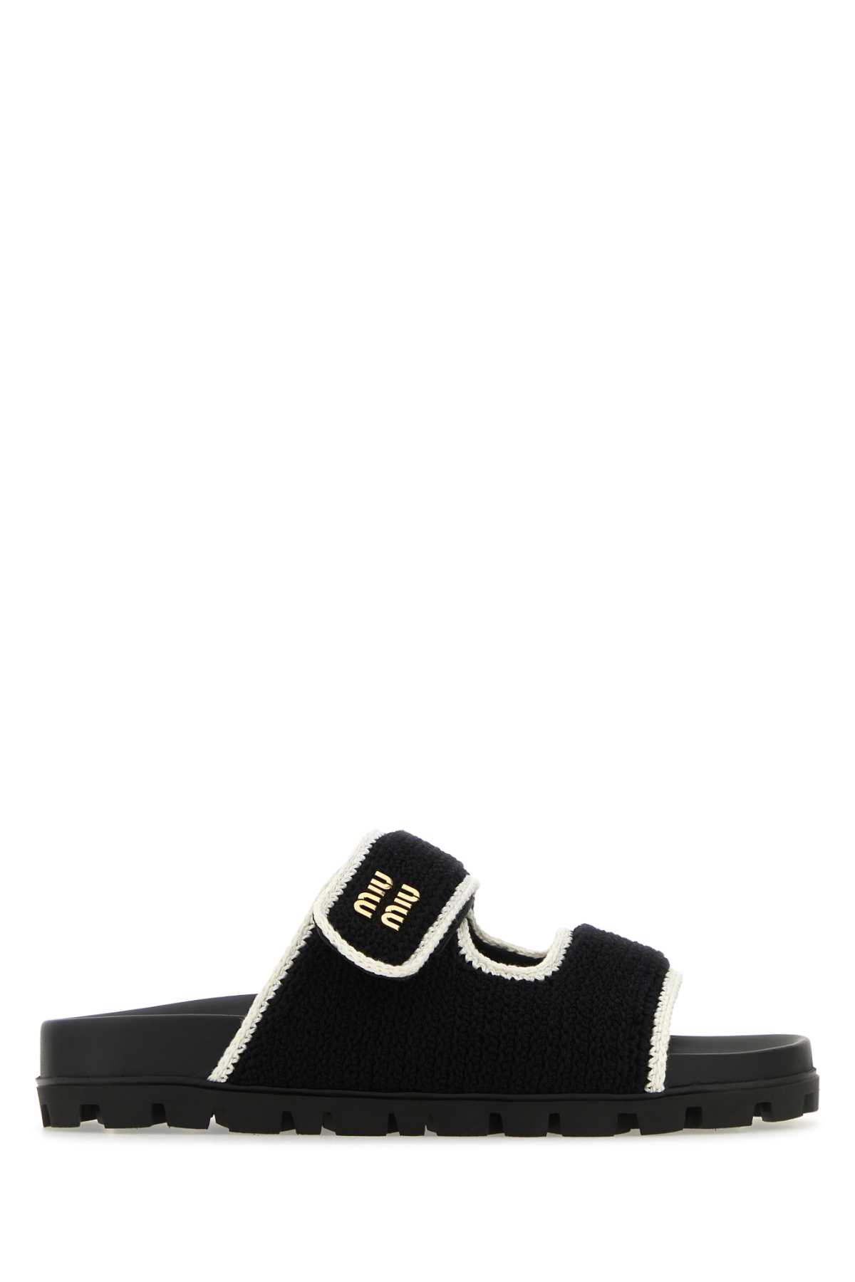 Miu Miu Black Crochet Slippers | italist