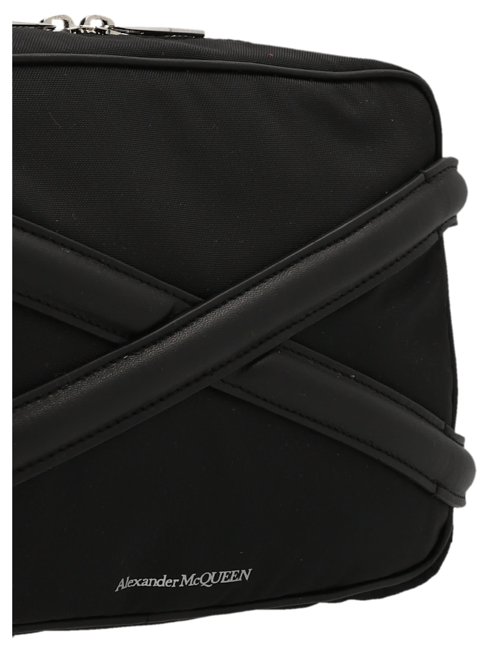 Alexander McQueen Mozart Leather Crossbody Bag - Black