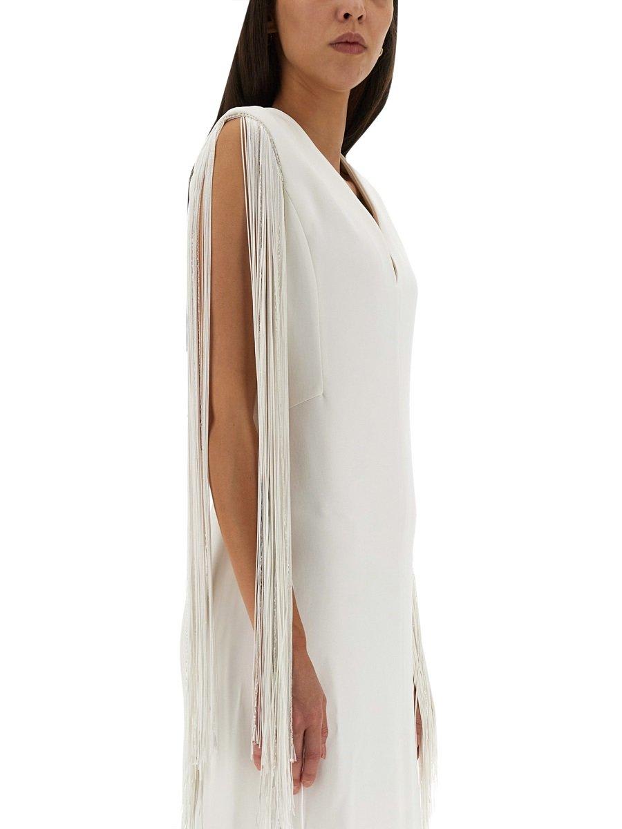 【送料&関税込】Max Mara Vneck Fringed Dress Max Mara Vneck Fringed Dress | italist