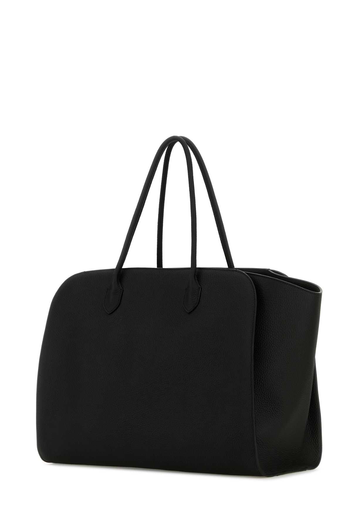The Row Black Leather Marlo Shopping Bag | italist