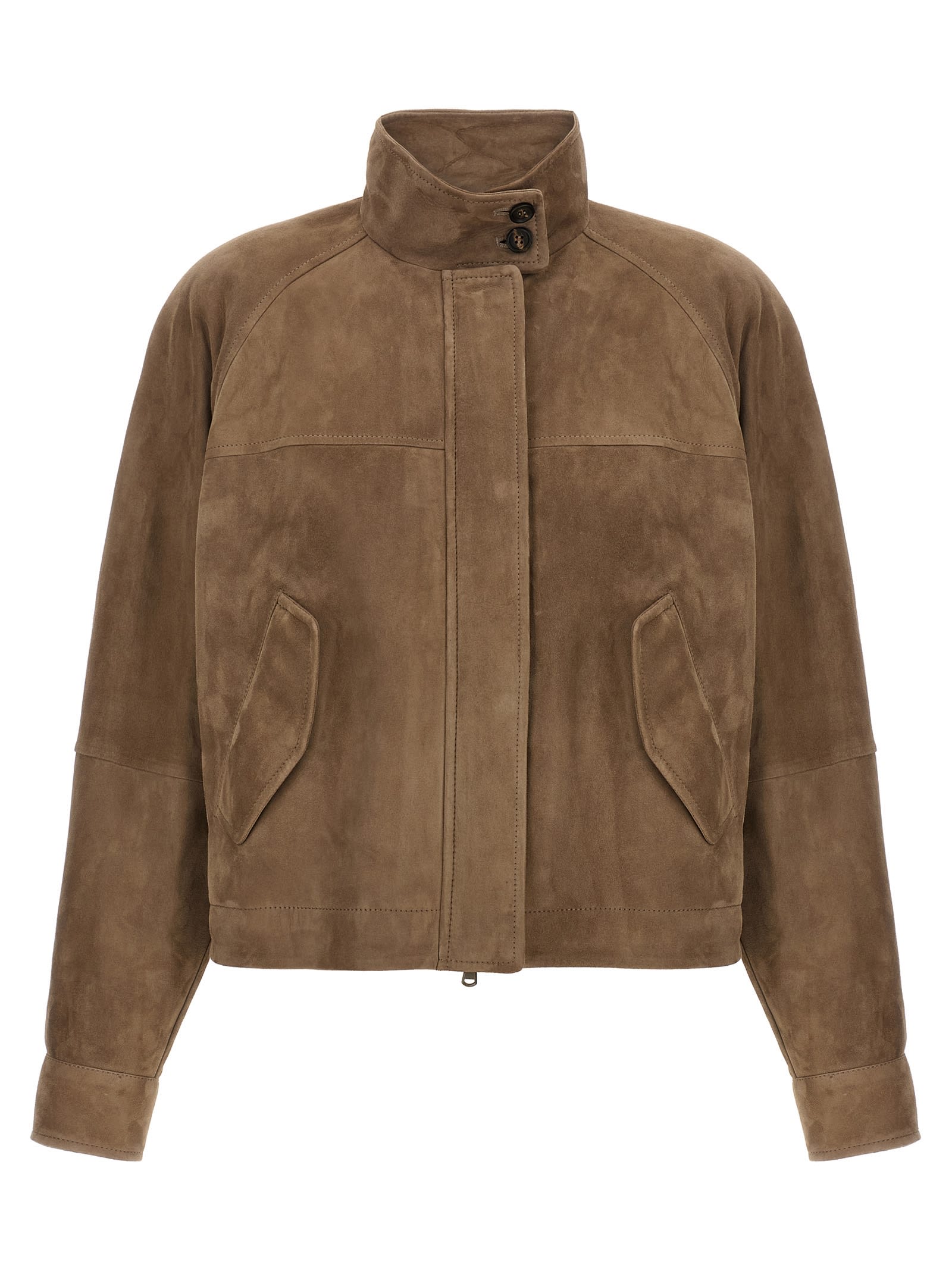 レザージャケット・コート BRUNELLO CUCINELLI Monile suede jacket (MPCAI7691P C4191) Brunello Cucinelli Monile Suede Jacket | italist