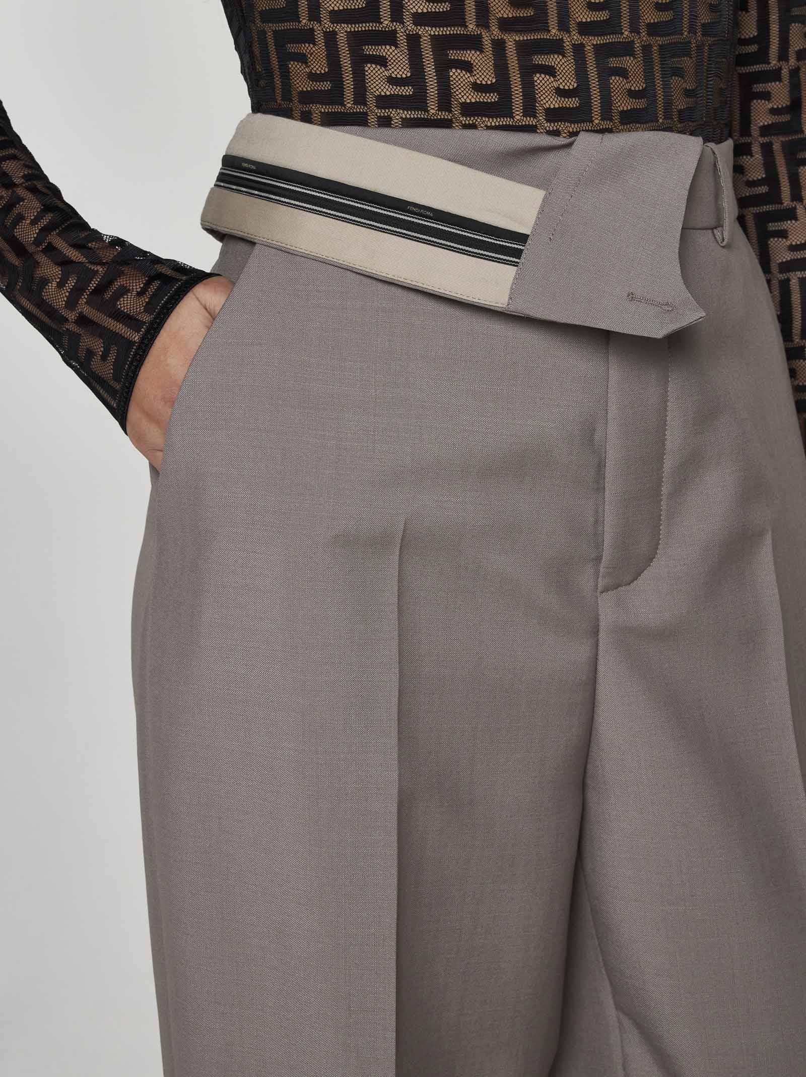 Fendi Mohair And Wool Trousers | italist