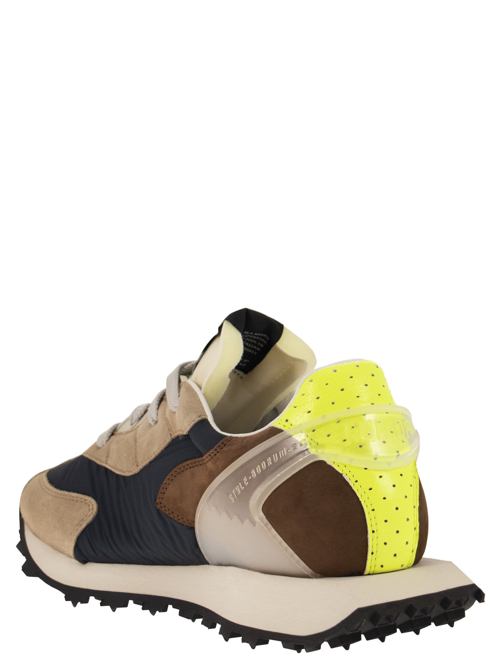 スニーカー RUN OF BARRIO M - Sneakers suede, canvas and leather RUN OF Barrio M - Sneakers Suede, Canvas And Leather