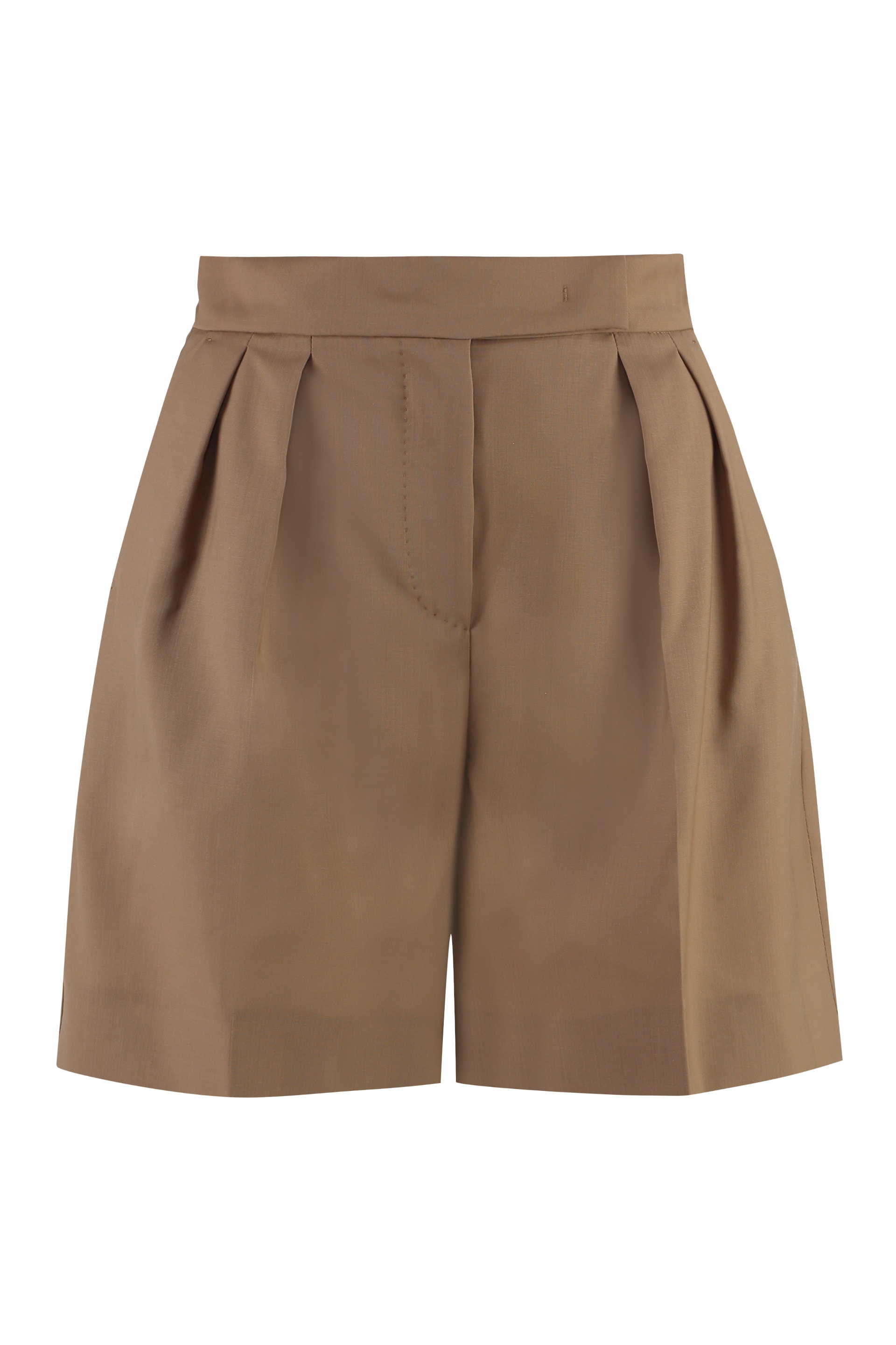 ショートパンツ MAX MARA Abisso 1234 max mara sfilata wool shorts Abisso 1234 max mara sfilata wool shorts with rippled