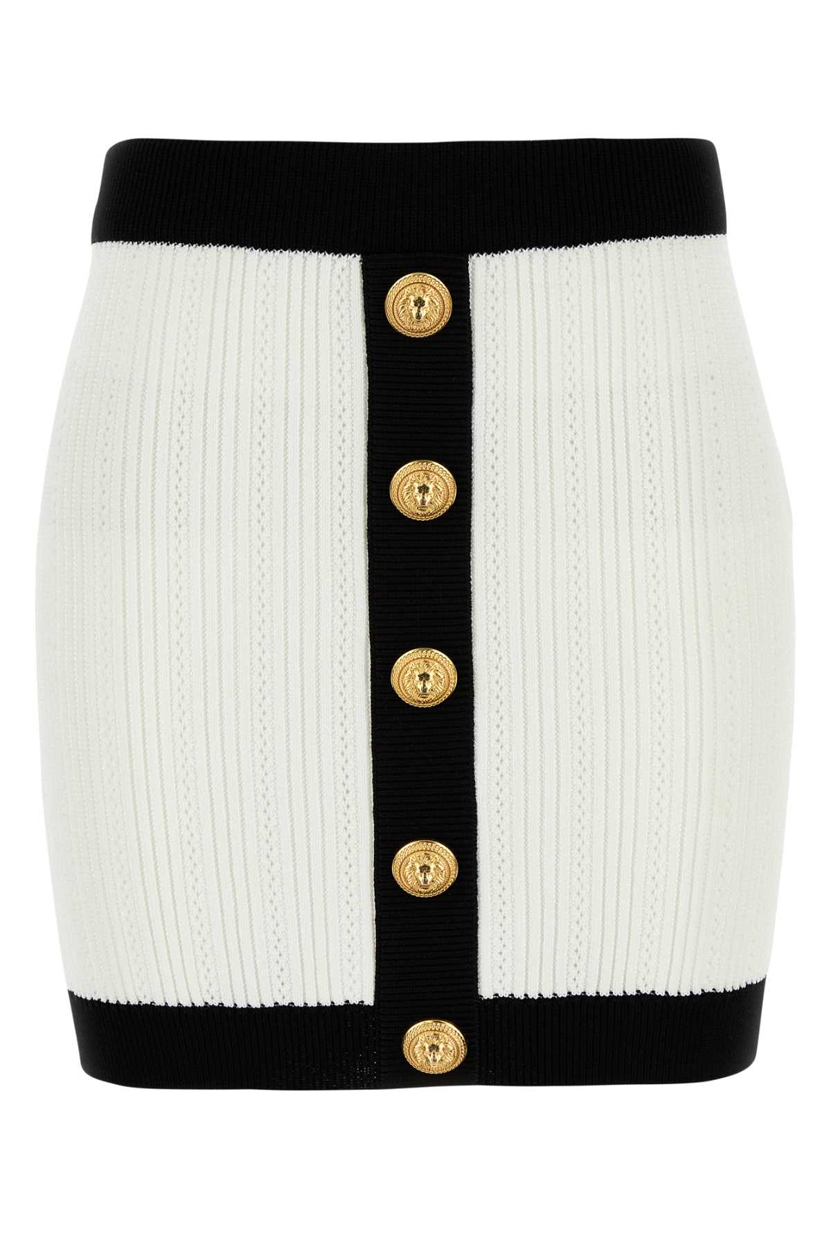 ミニスカート Balmain White Viscose Blend Mini Skirt Balmain Mini Skirt In White Viscose Blend | Balardi