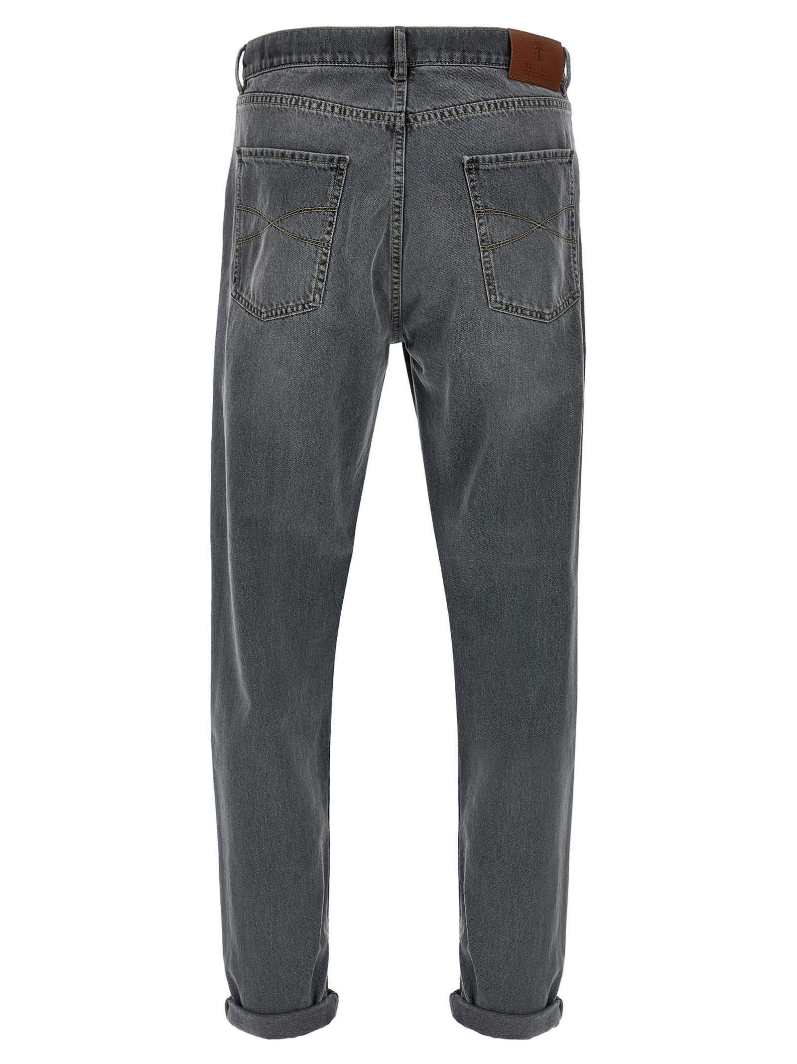 デニム・ジーパン BRUNELLO CUCINELLI FW25 DYED PANTS (M0H81P4019 C9443) Garment-dyed trousers for Man in White | Brunello Cucinelli