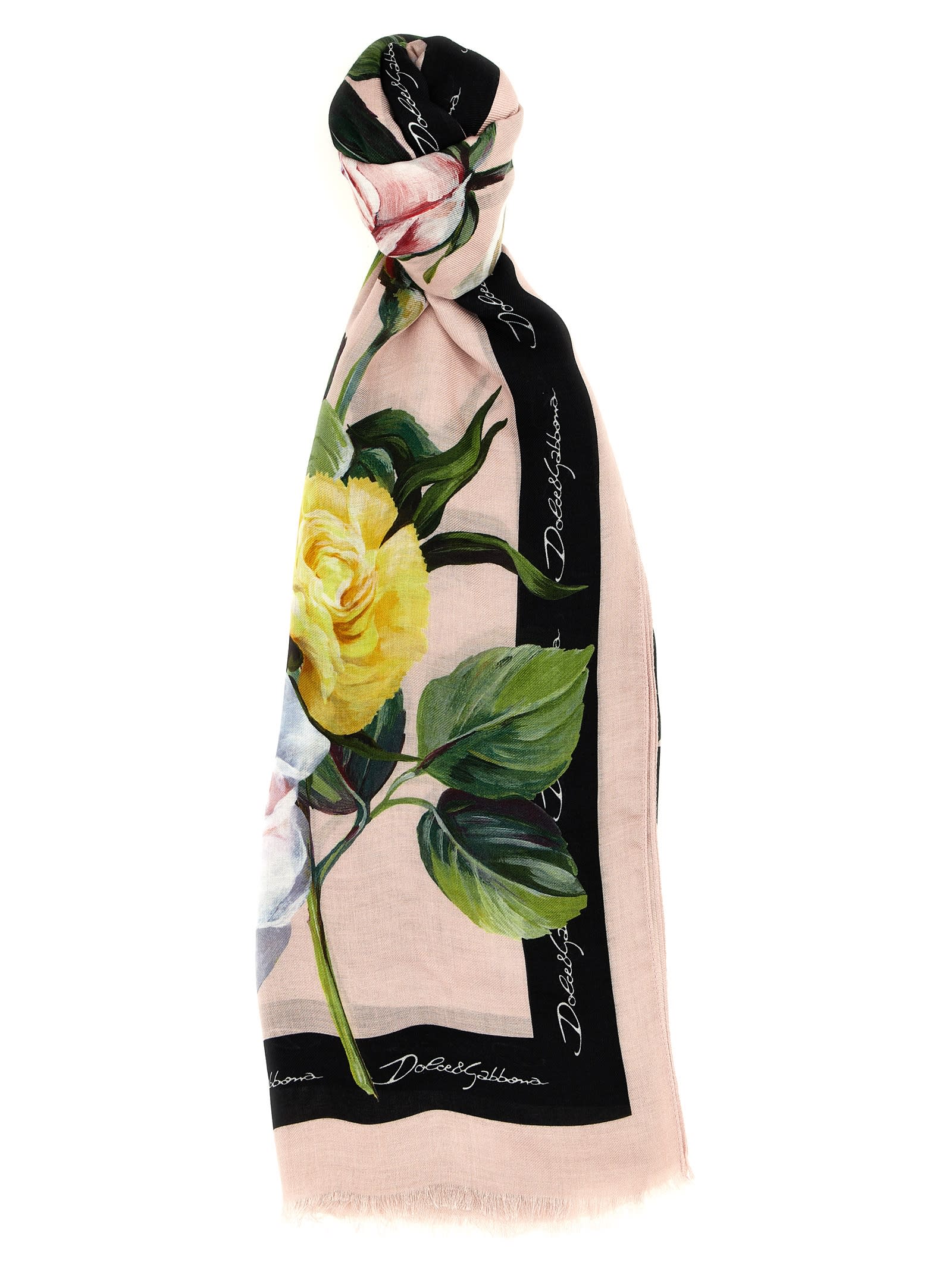 DOLCE & GABBANA フロラルフリントスカフ FS184AGDCUP HF5IY Long ruffled skirt in floral-print cotton in Print for Women