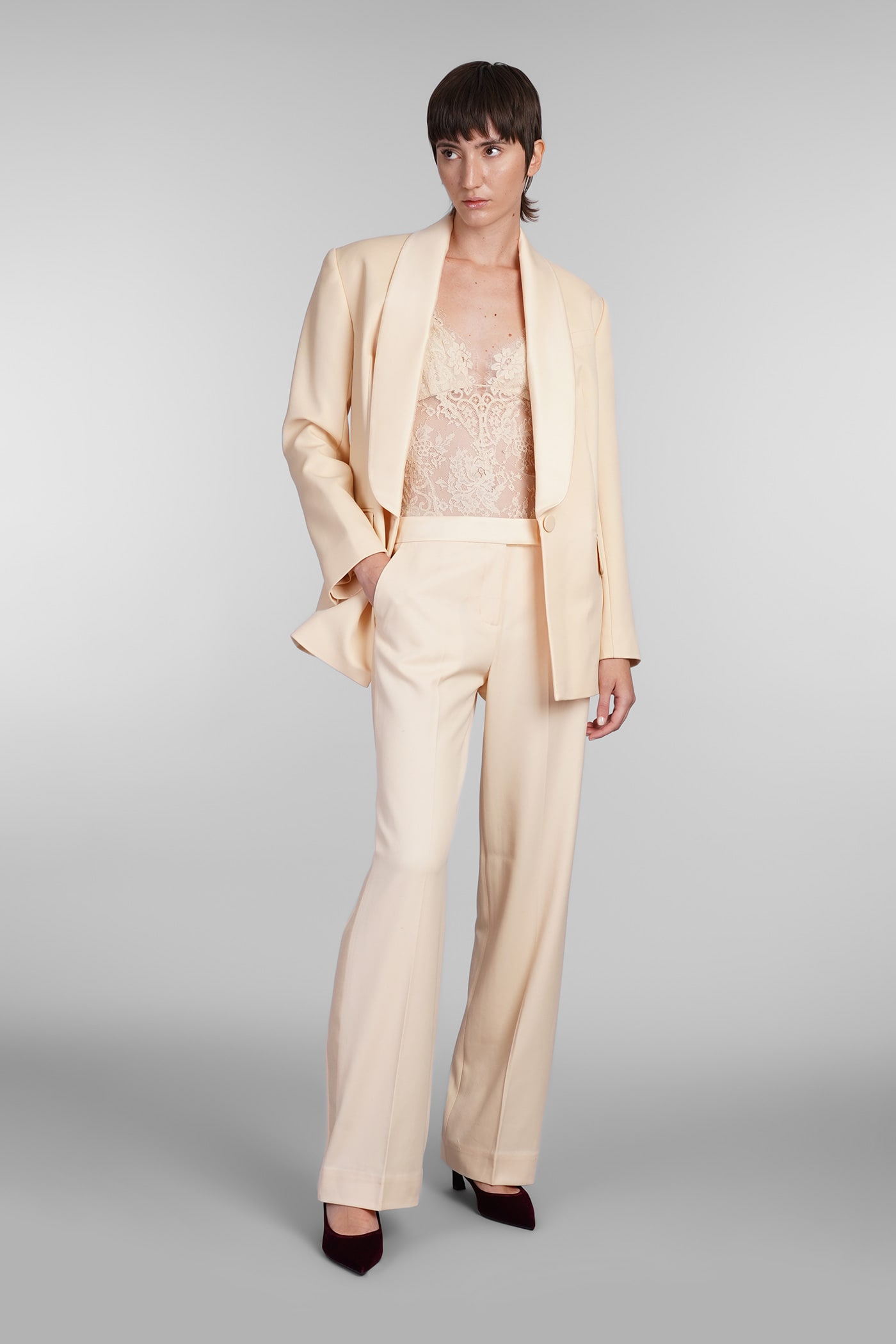 ジャケット ZIMMERMANN 'Illustration Shawl Tux Jacket' blazer Beige c693a9e15bb13c27737fe1c75e9d0e