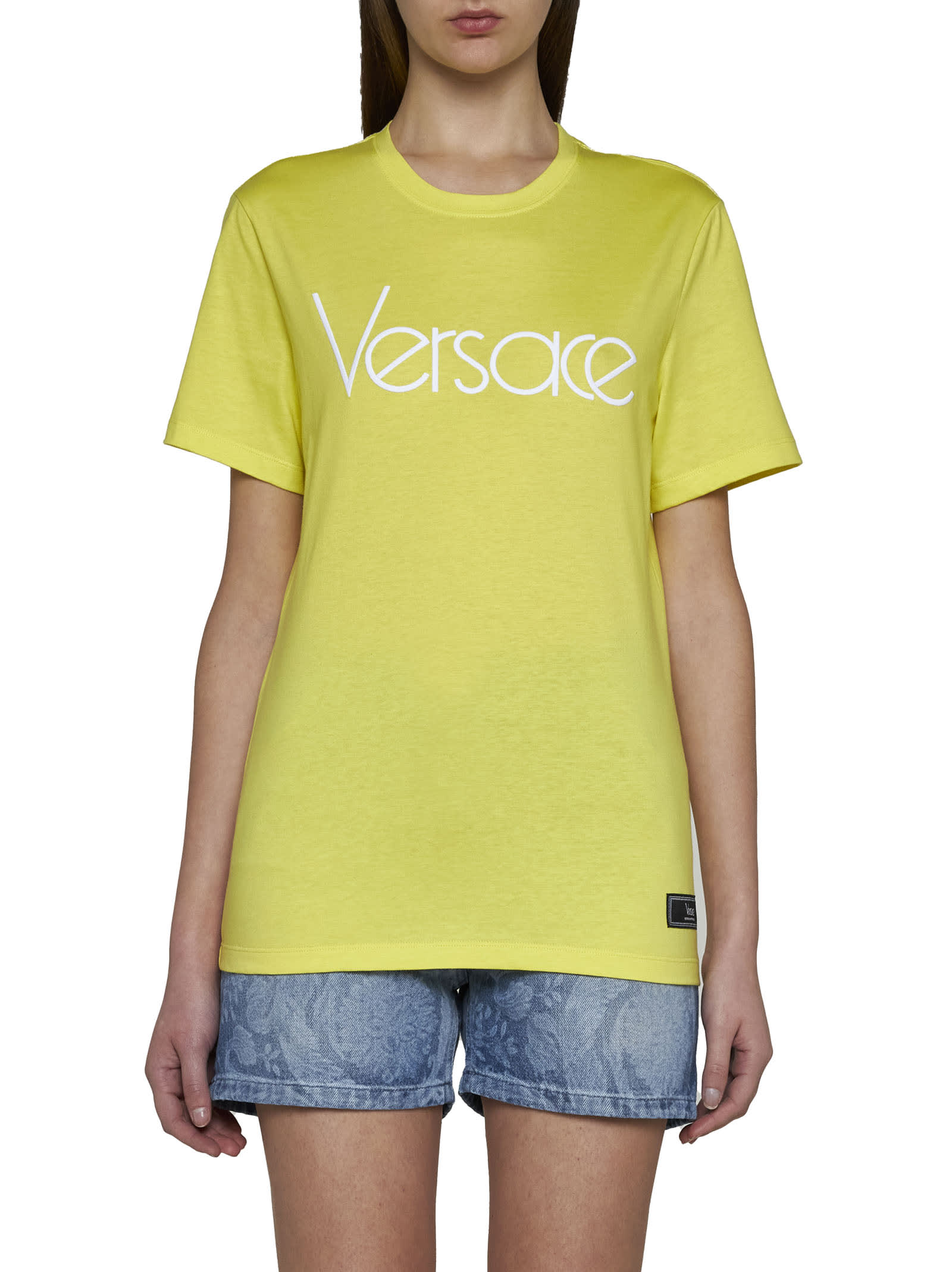 Versace Logo Embroidery T-shirt | italist
