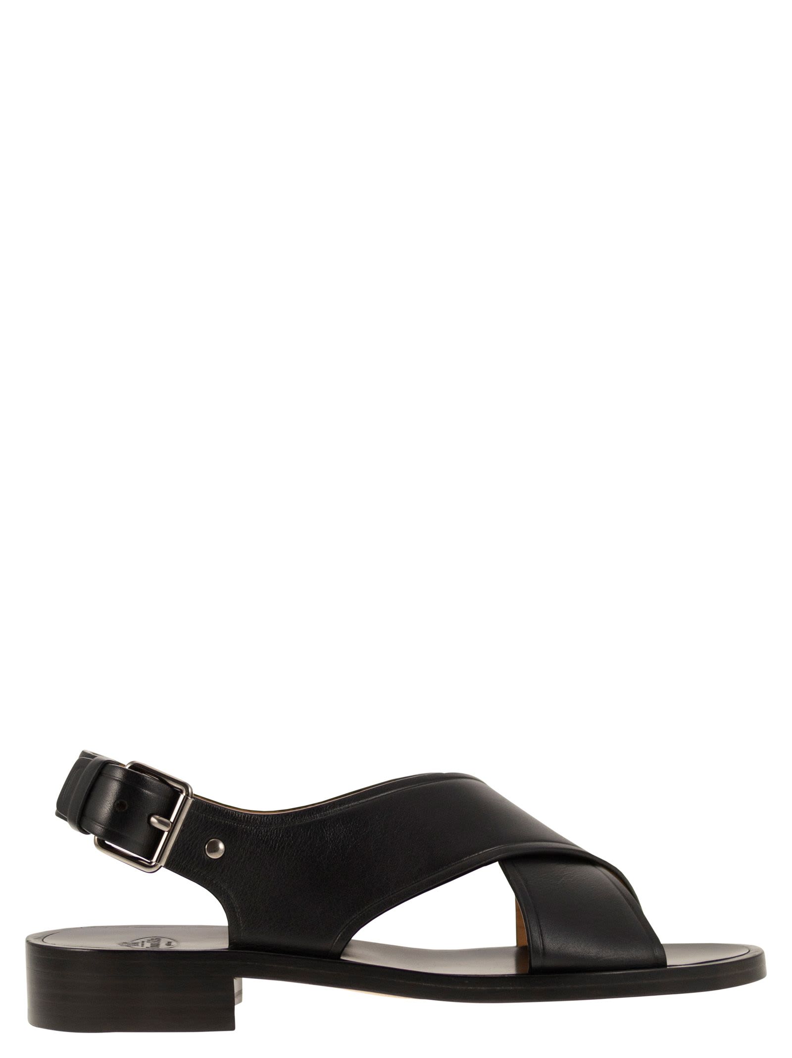 サンダル・ミュール CHURCHS BLACK LEATHER RHONDA SANDALS Church's Black Leather Rhonda Sandals | italist