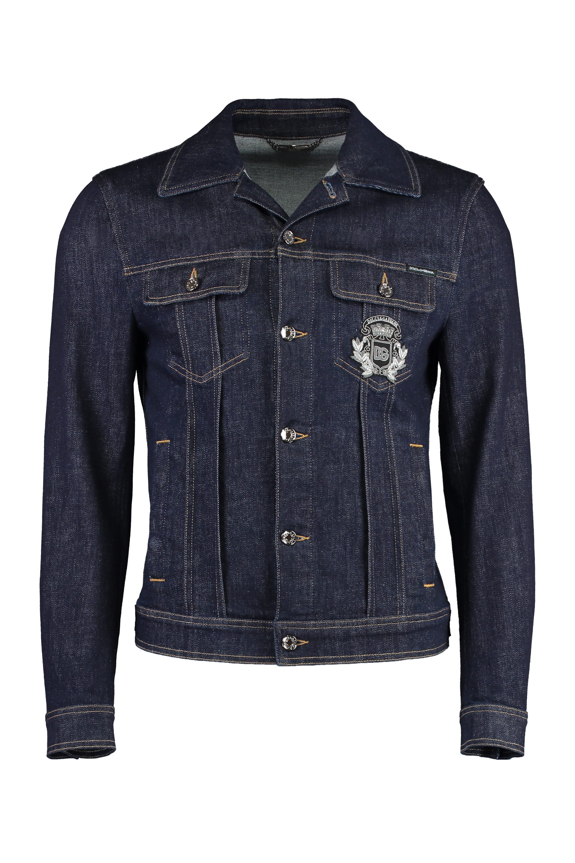 DOLCE & GABBANA レザーデニムジャケット Dolce & Gabbana Denim Jacket | italist