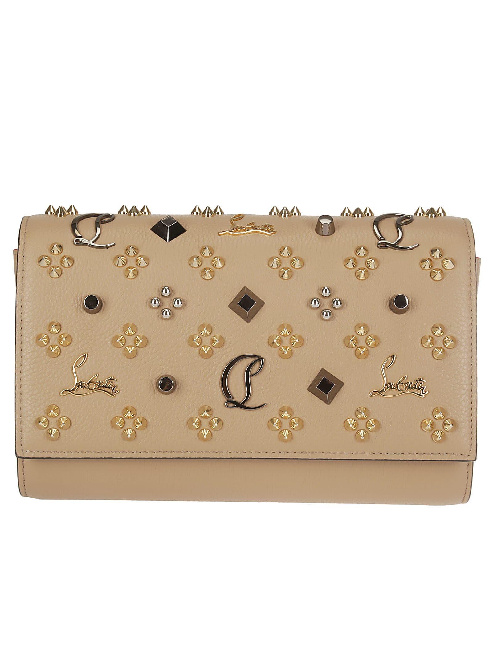 Kraftilou - Clutch - Calf leather Kraft - Brown - Christian Louboutin