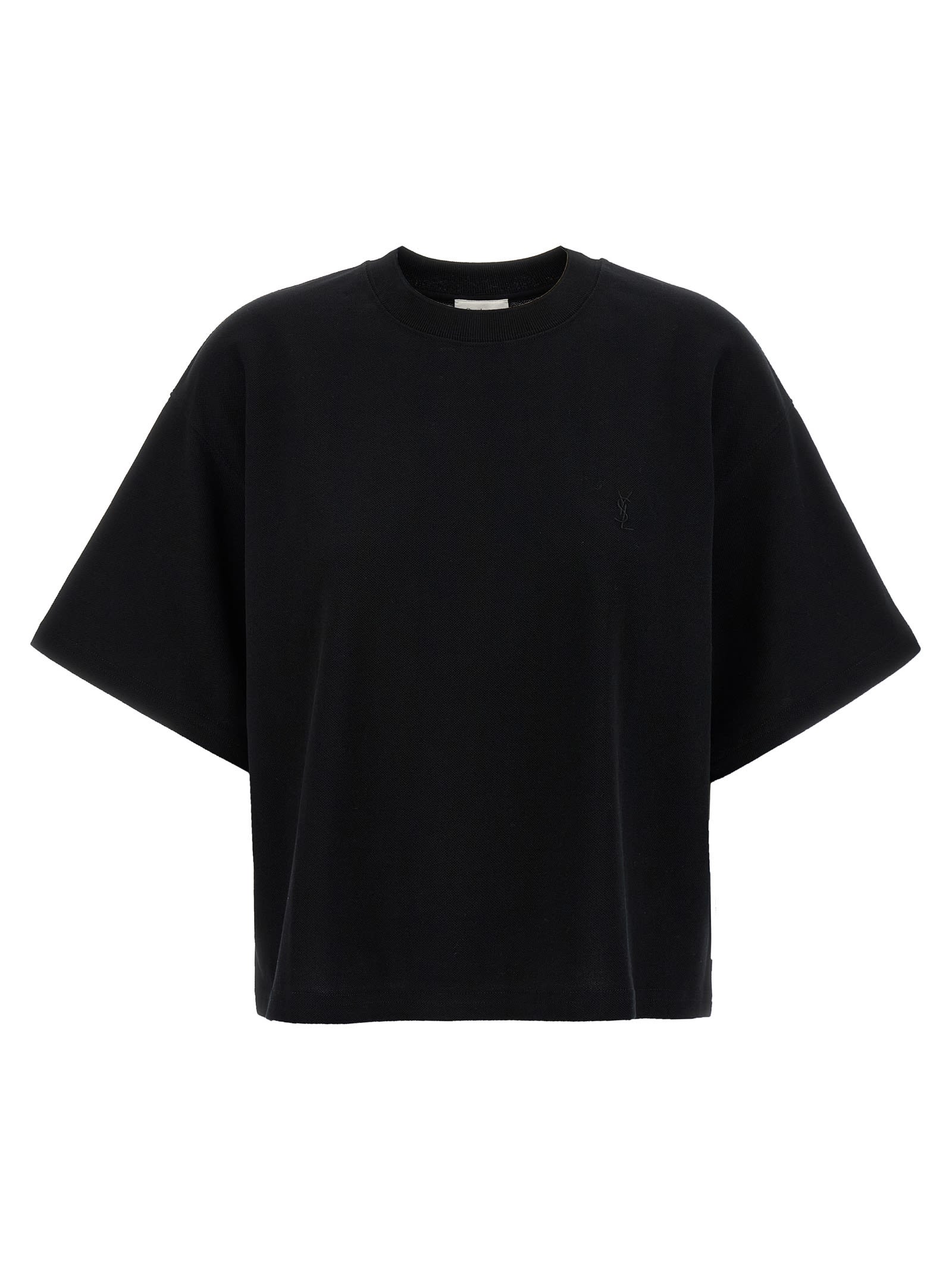 Tシャツ・カットソー Saint Laurent SS25 Cassandra T-shirt (827001Y37ZE 1000) Saint Laurent Cassandra T-shirt | italist