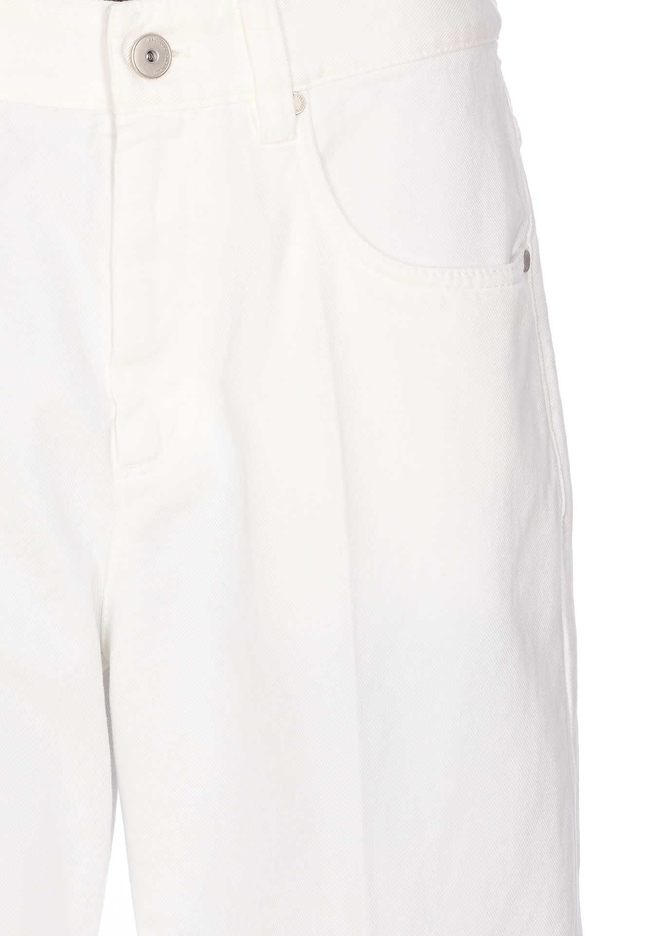 パンツ BRUNELLO CUCINELLI CONTEMPORARY SQUARE DENIM PANTS WITH JEWE Contemporary square trousers for Woman in Denim | Brunello