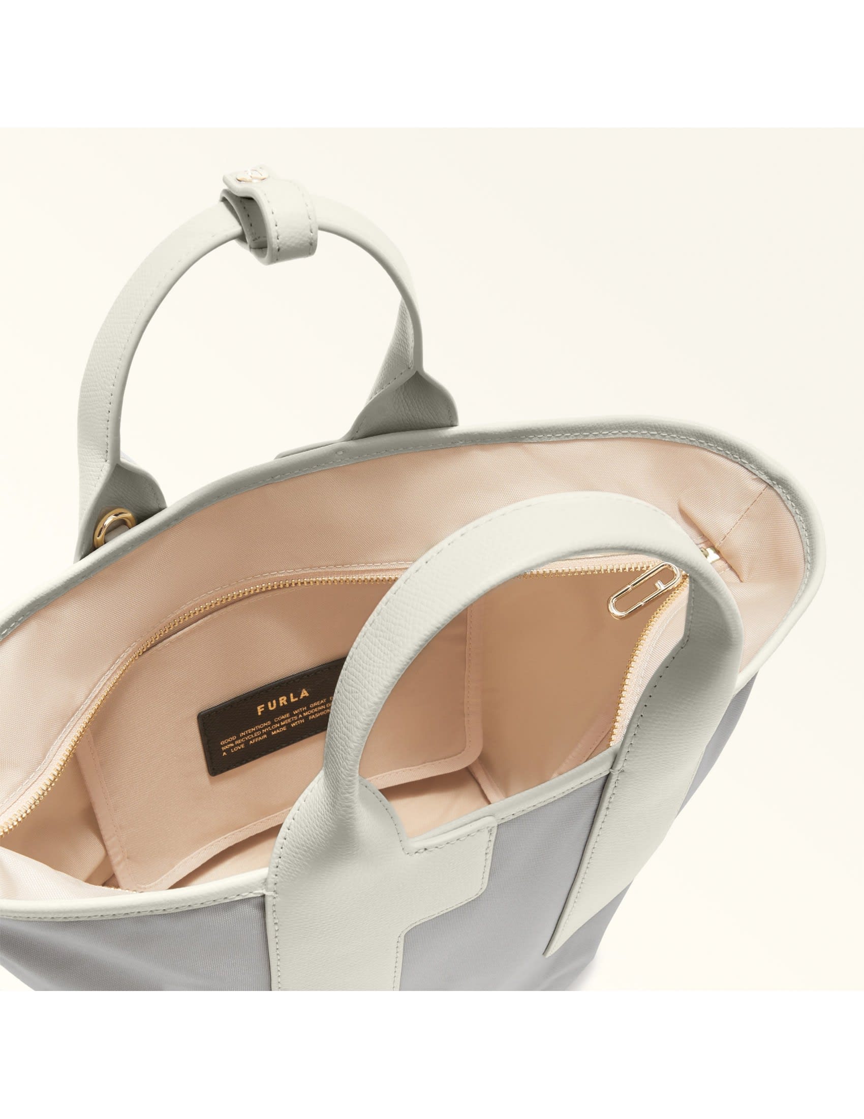 【送料&関税込】Furla Piuma M Tote Nylon Handbag Ash Color Furla Piuma M Tote Nylon Handbag Ash Color | italist, ALWAYS