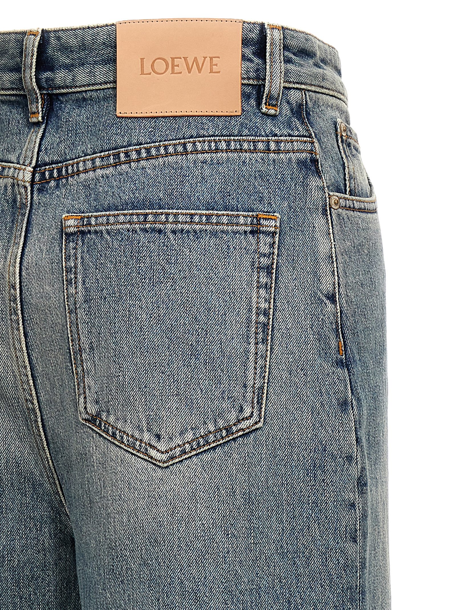 【送料&関税込】Loewe Jeans Crafted In Medium-weight Washed Loewe Jeans Crafted In Medium-weight Washed Cotton Denim