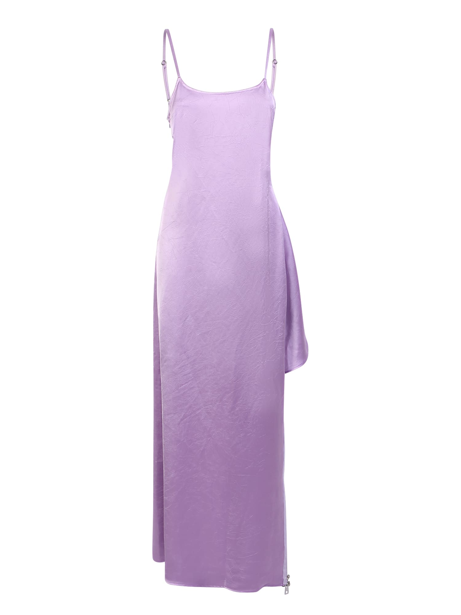 lilac satin dress