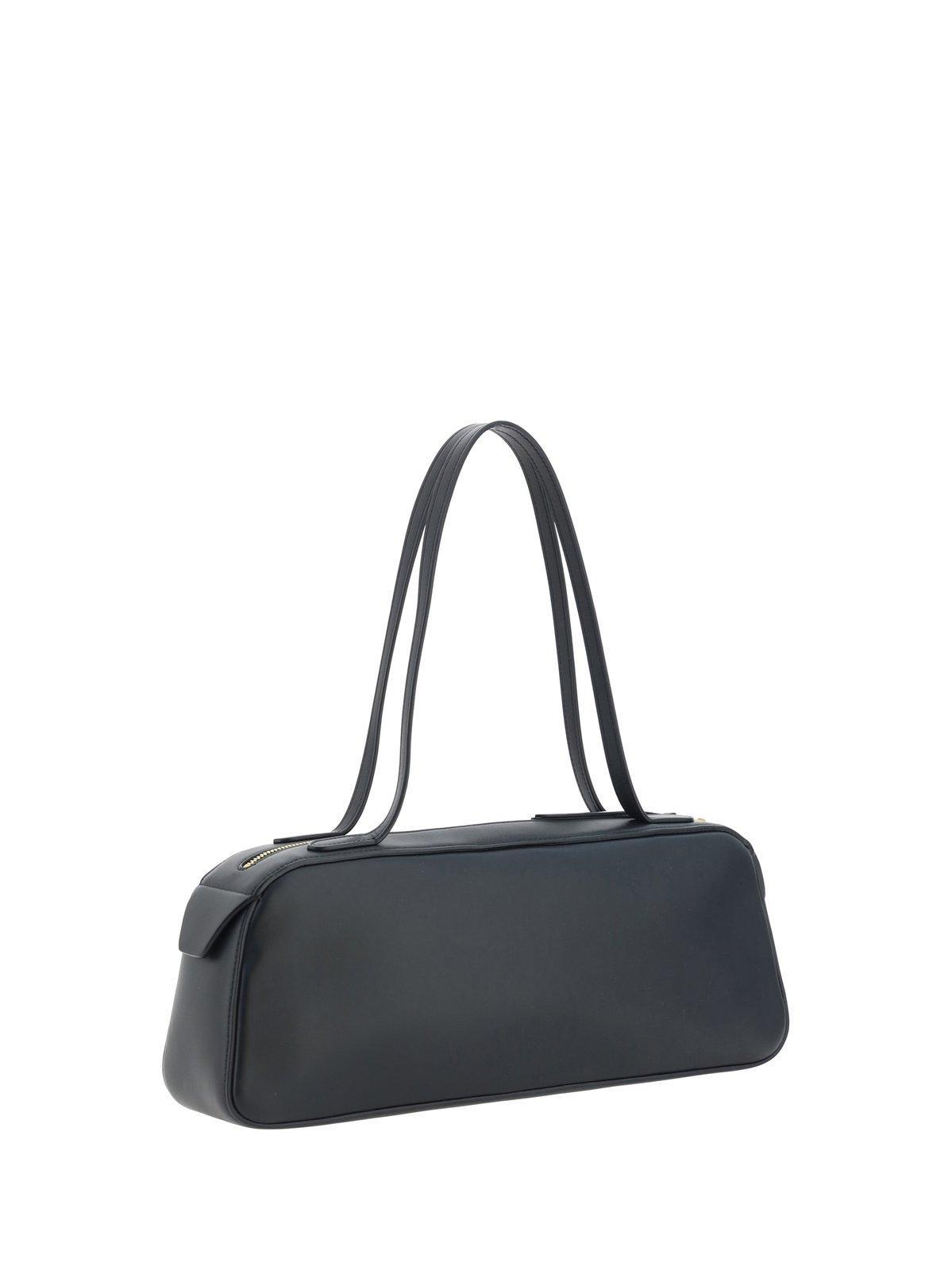 【KHAITE】シモナ ショルダーバッグ クラックルパテントレザー Simona Shoulder Bag in Black Crackle Patent Leather – KHAITE