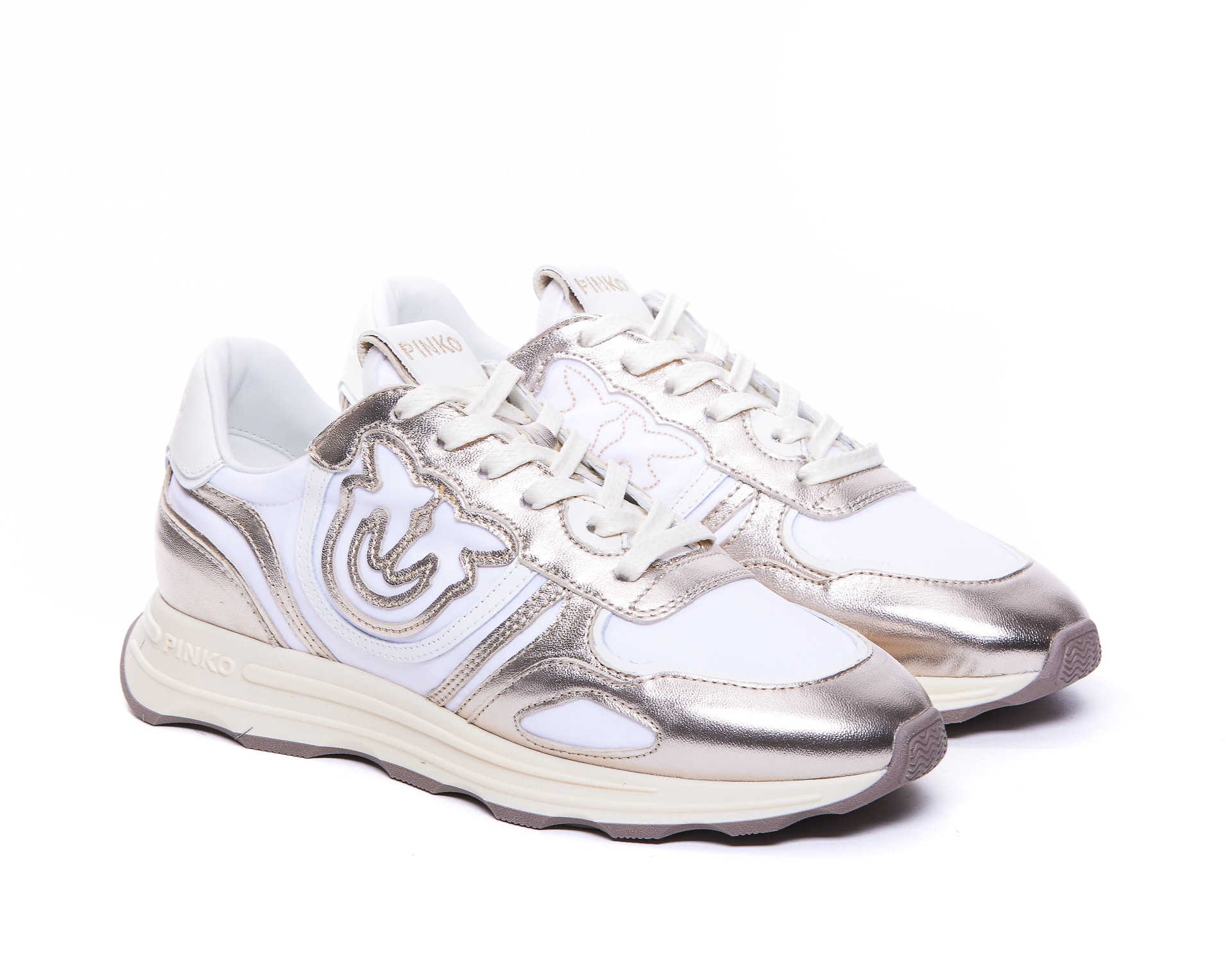 スニーカー PINKO SS25 Sneakers & Slip-On (SS0055 P074ZZ1) Ariel lace-up sneakers with rhinestones