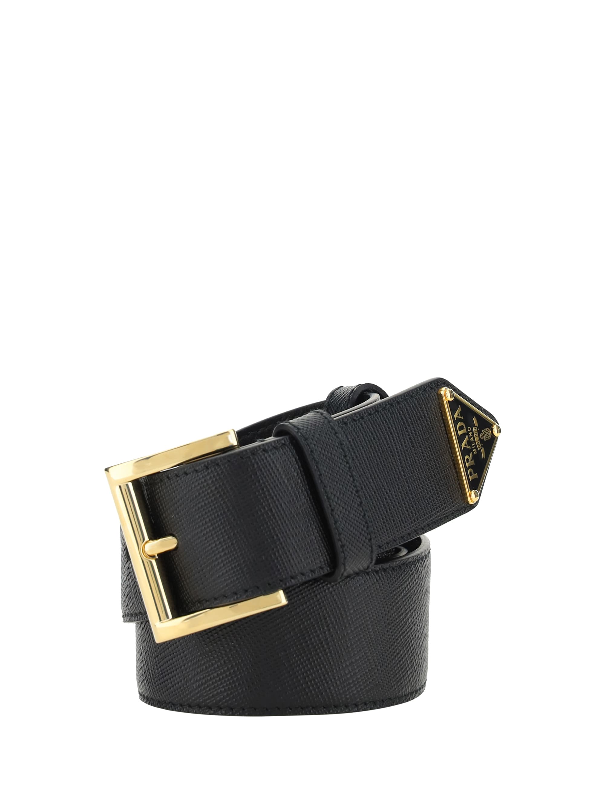 PRADA ブラックベルト Prada Leather Belt | italist