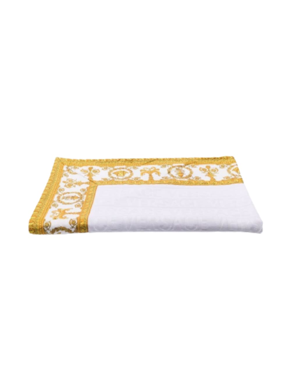 水着・ビーチグッズその他 VERSACE  Beach towel White ZTO191401ZCOSP052 I ♡ Baroque Beach Towel White | VERSACE TH