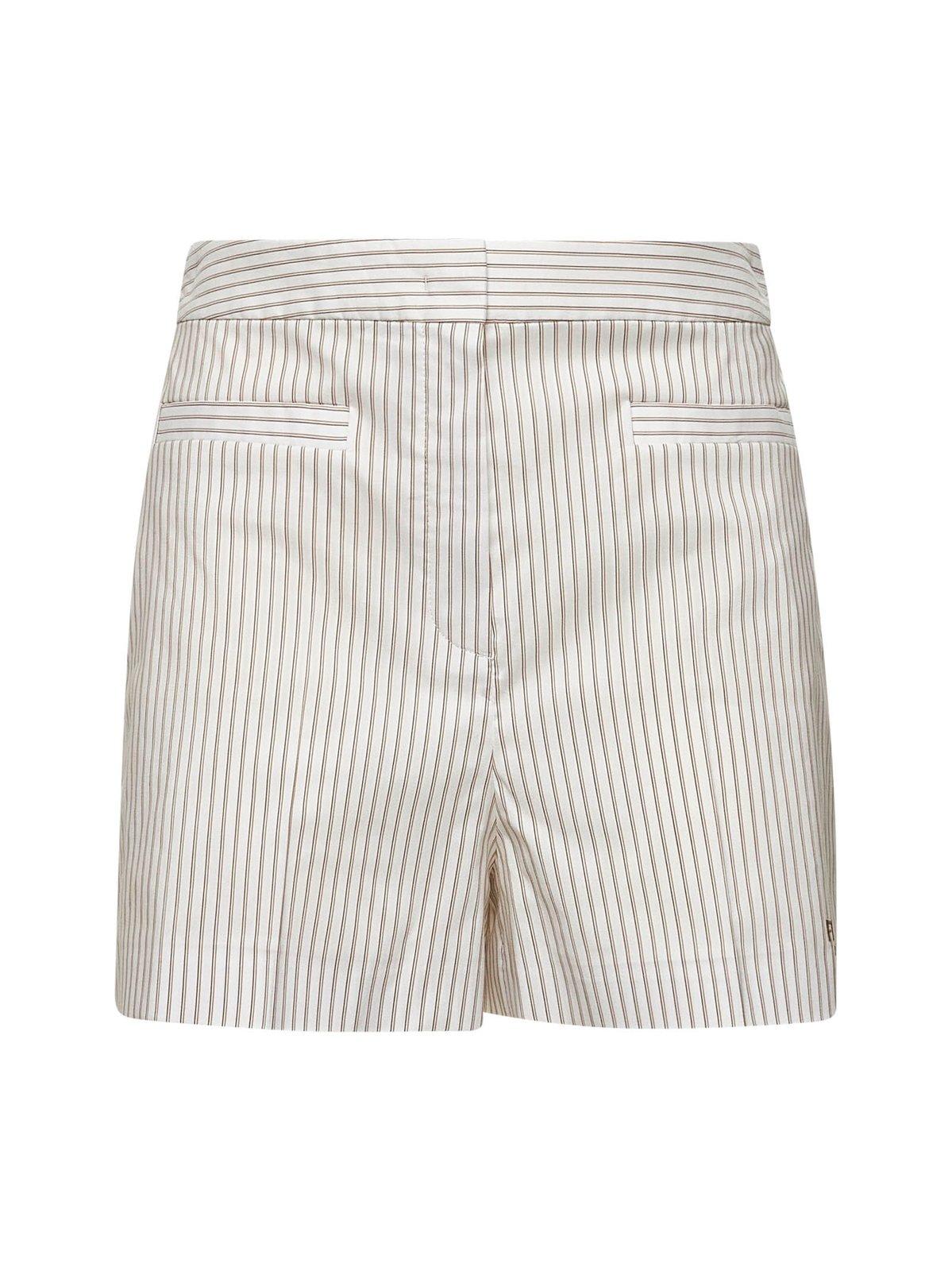 Fendi Logo Embroidered Striped Shorts | italist