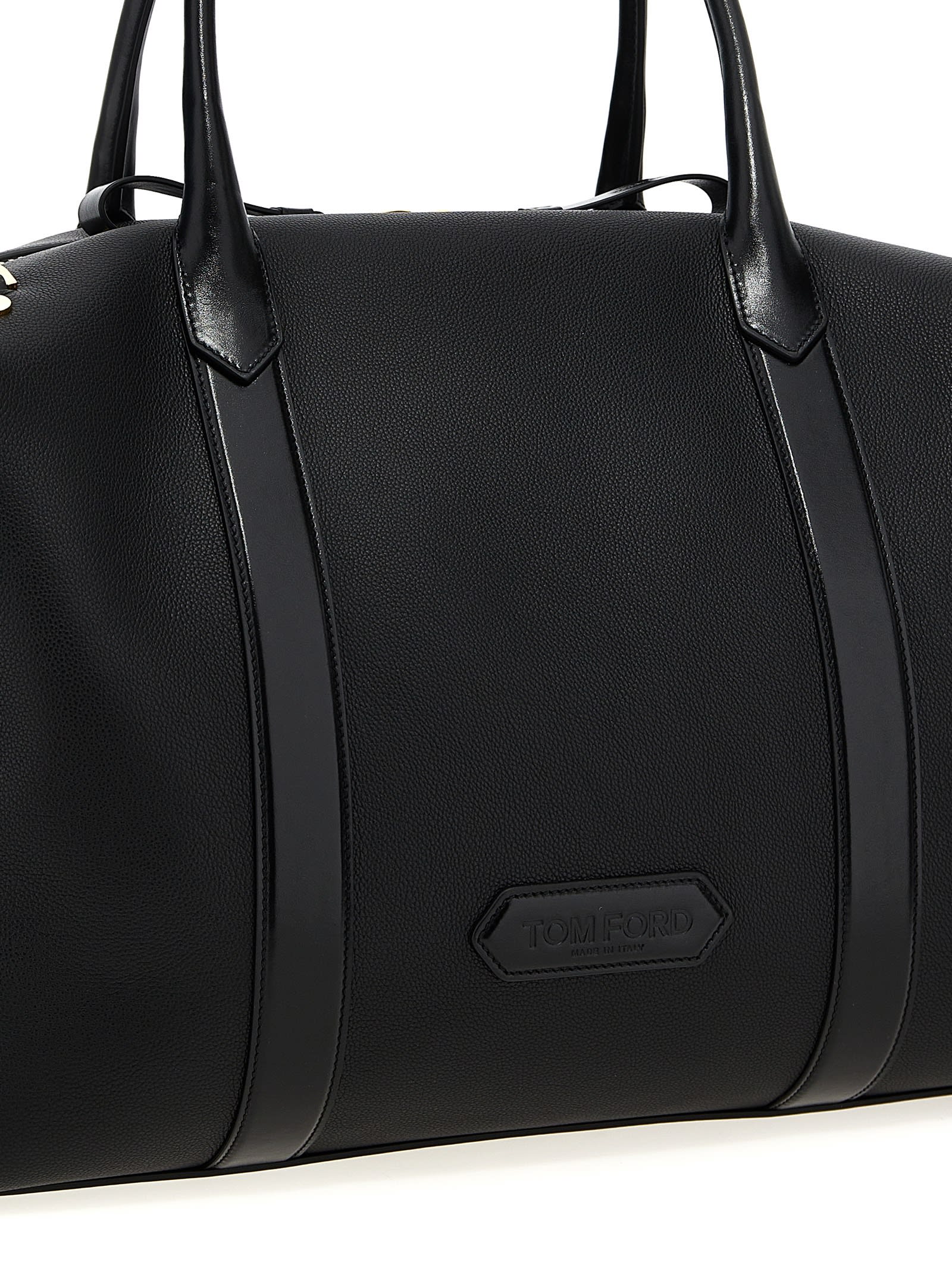 ボストンバッグ TOM FORD Leather details travel bag Leather travel bag Tom Ford Black in Leather - 47703242