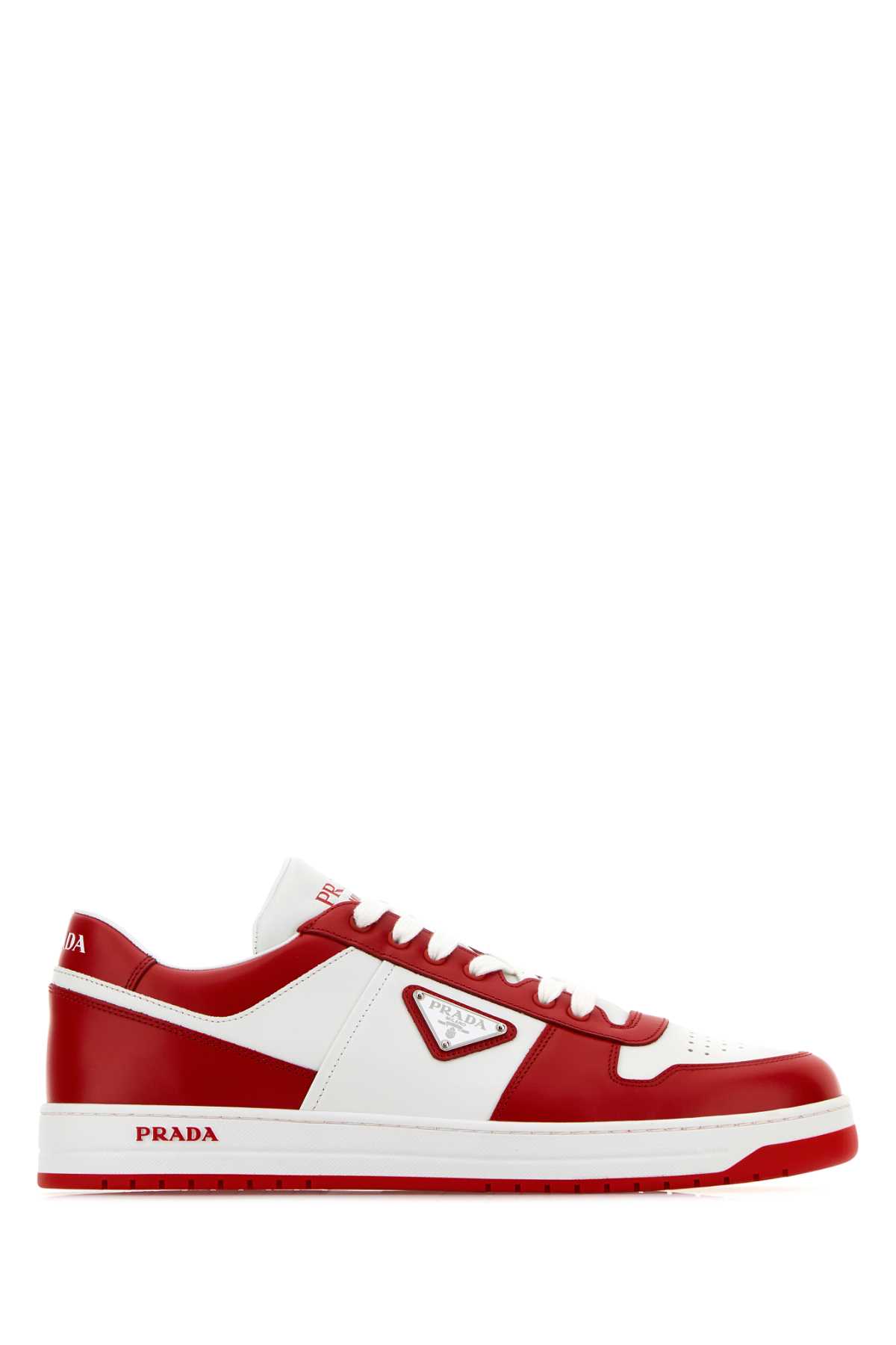 Prada Two-tone Leather Downtown Sneakers | italist