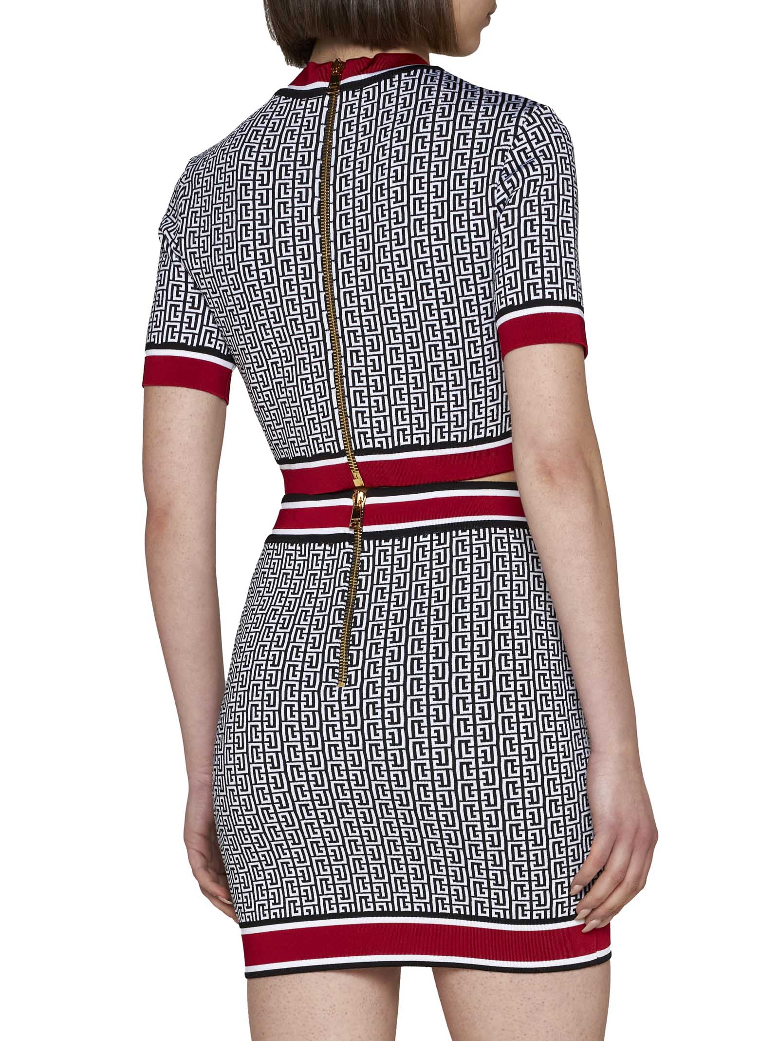 Balmain Monogram Knit Short Skirt | italist