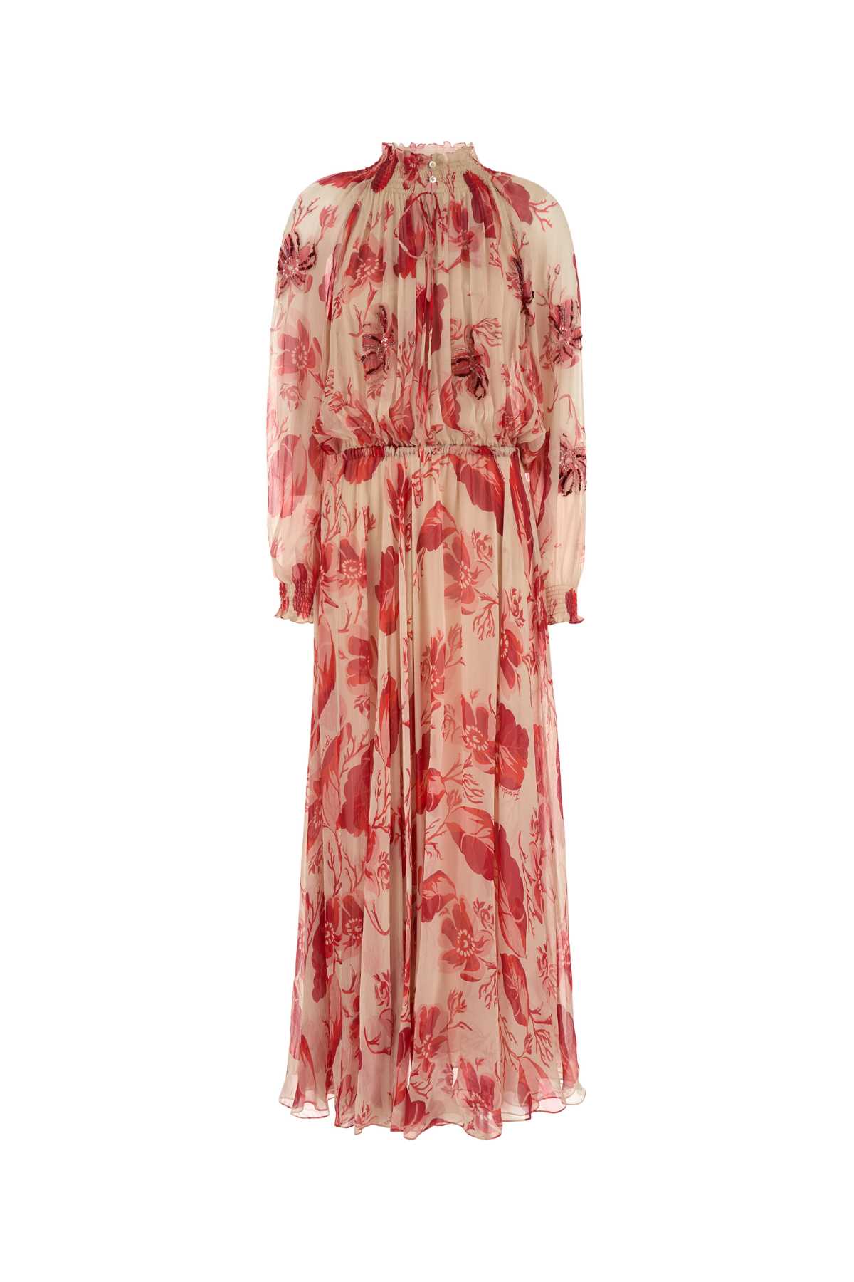 【関税&送料込】Fendi Printed Chiffon Long Dress Fendi Printed Chiffon Long Dress | italist