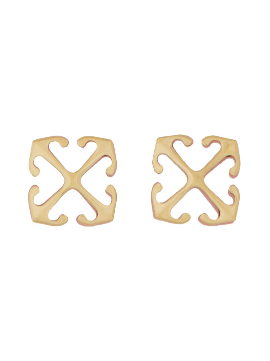 【関税&送料込】Off-White Logo Earrings Off-White Logo Engraved Earrings | italist