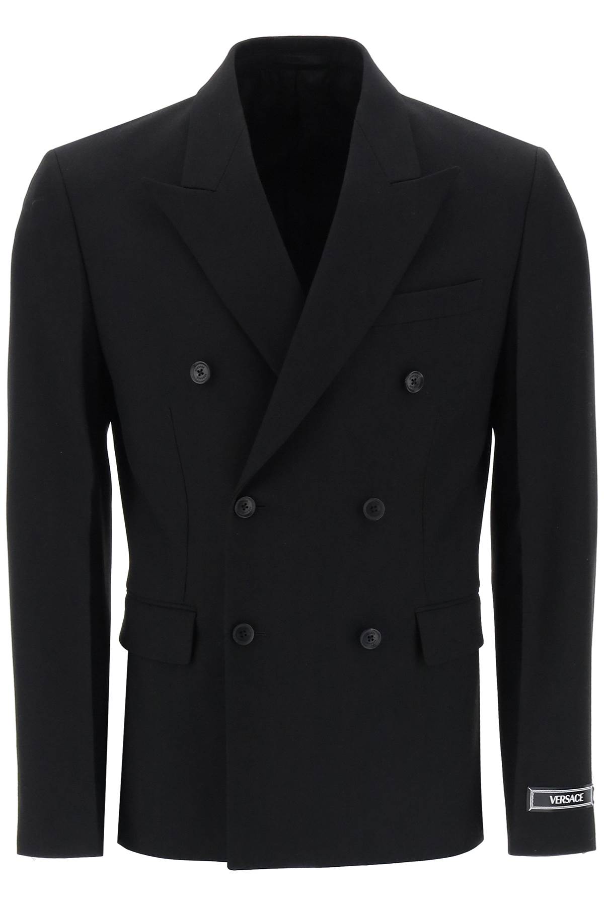【関税＆送料込み】Versace Double-Breasted Blazer Versace double-breasted Blazer | Black | FARFETCH