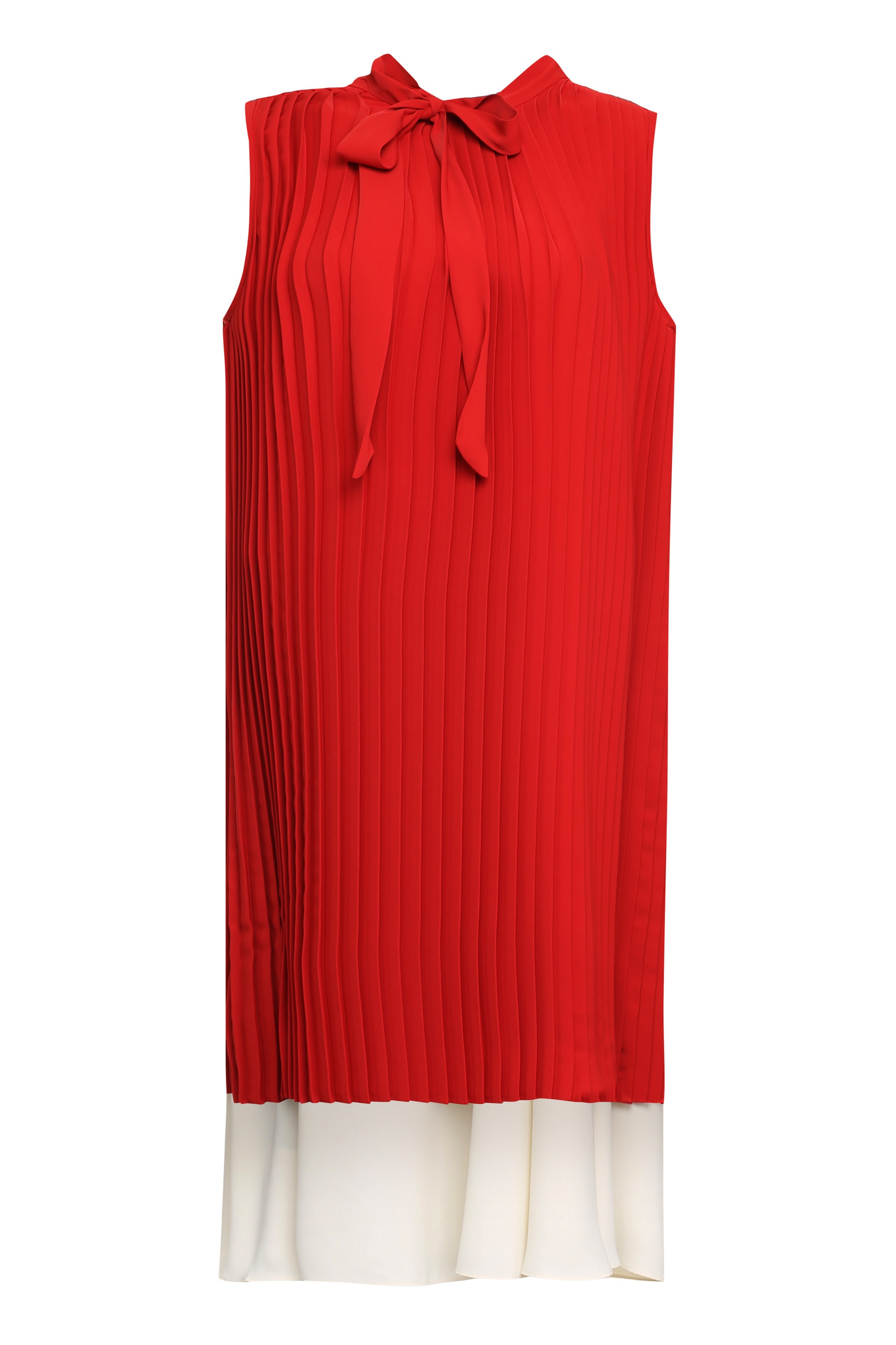 pleated layered dress