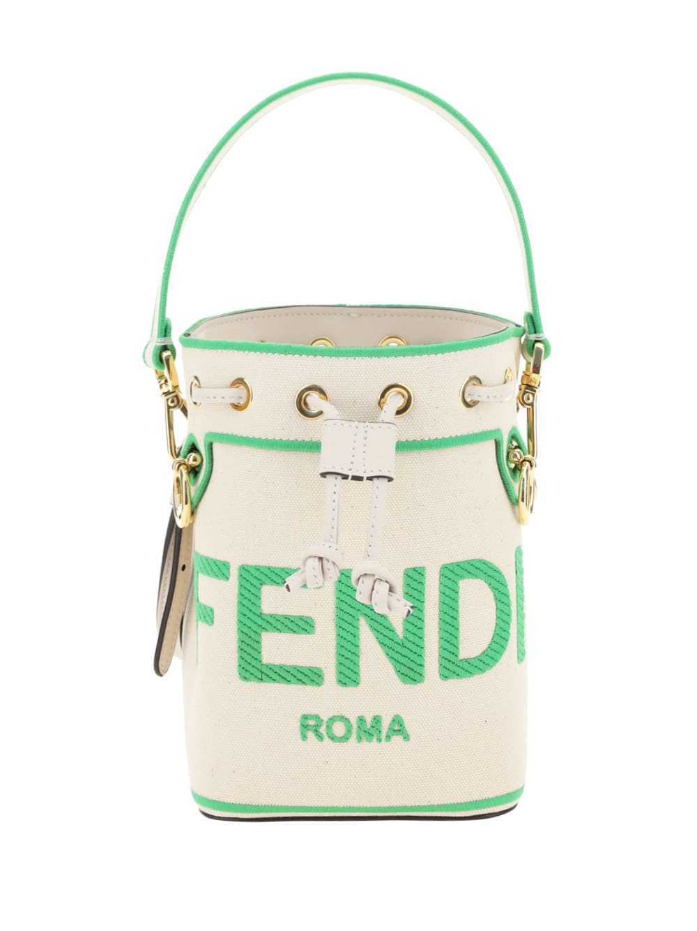 Fendi Mon Tresor Logo Canvas Bucket Bag