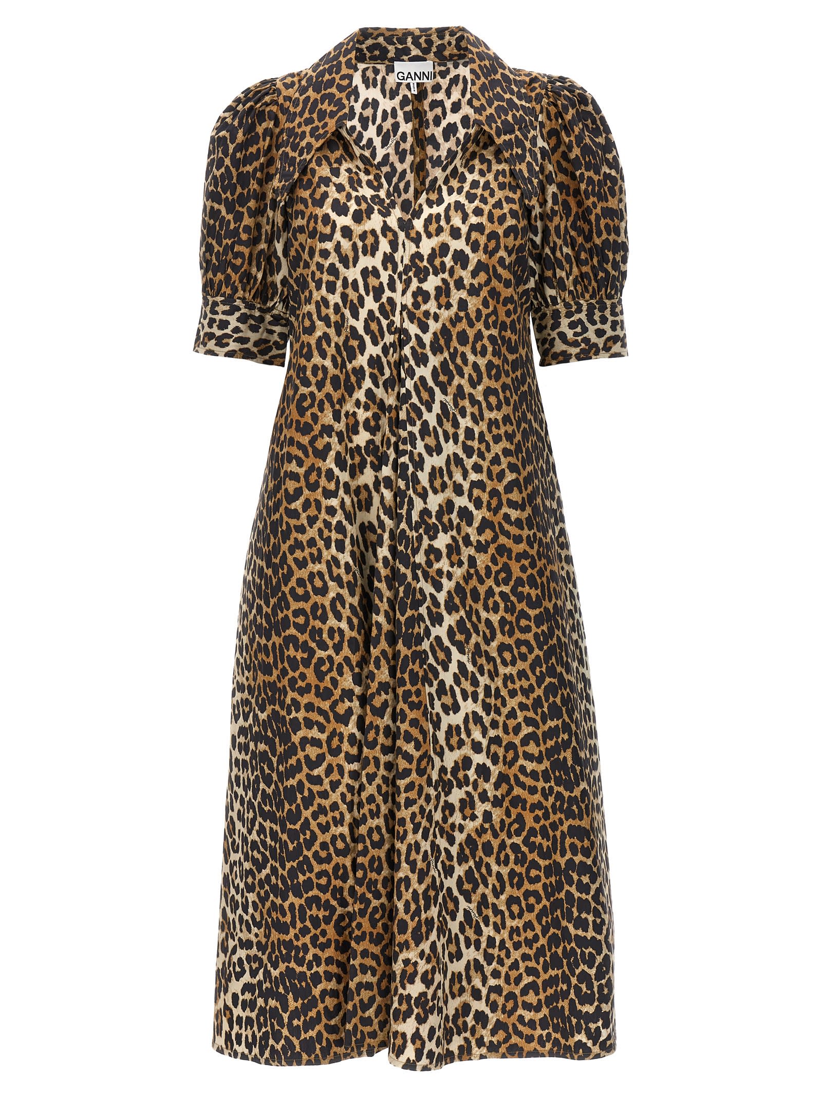 animal print midi dress