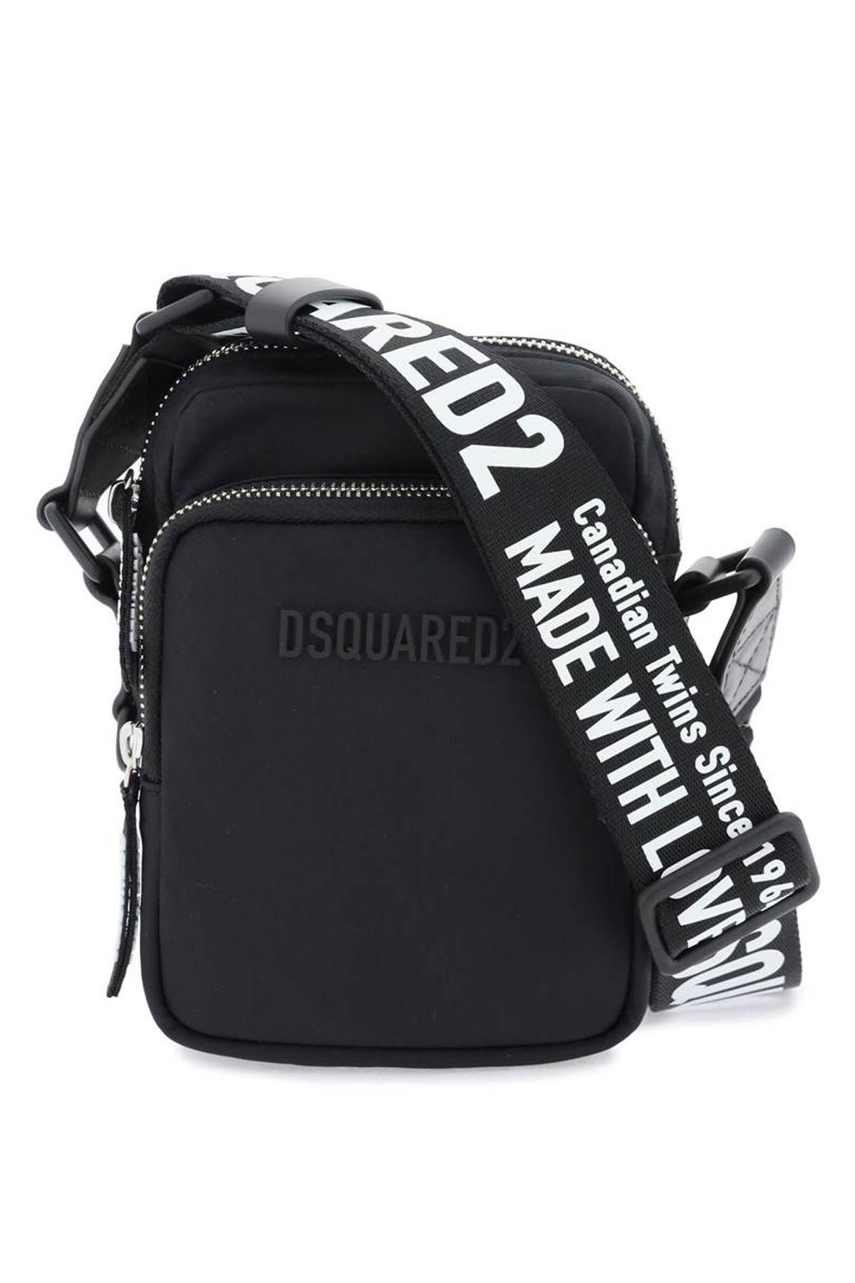 Dsquared2 Logo Embossed Top Zip Crossbody Bag | italist