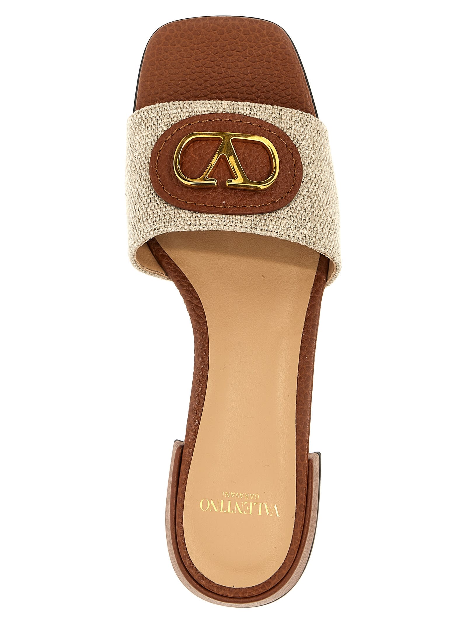 サンダル・ミュール VALENTINO Valentino Garavani VLogo slides (W2S0LT0SJR 43S) Valentino Garavani VLogo Signature Leather Slides | Black