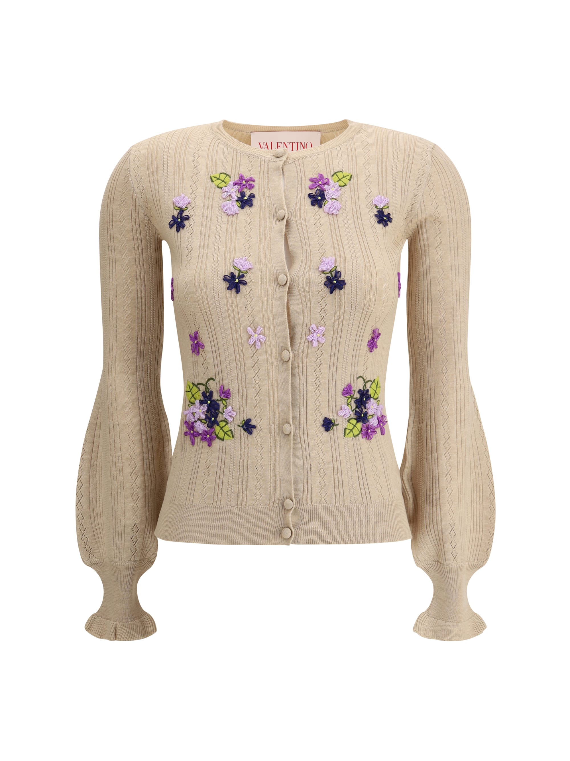 Valentino Embroidered Flower Cardigan | italist