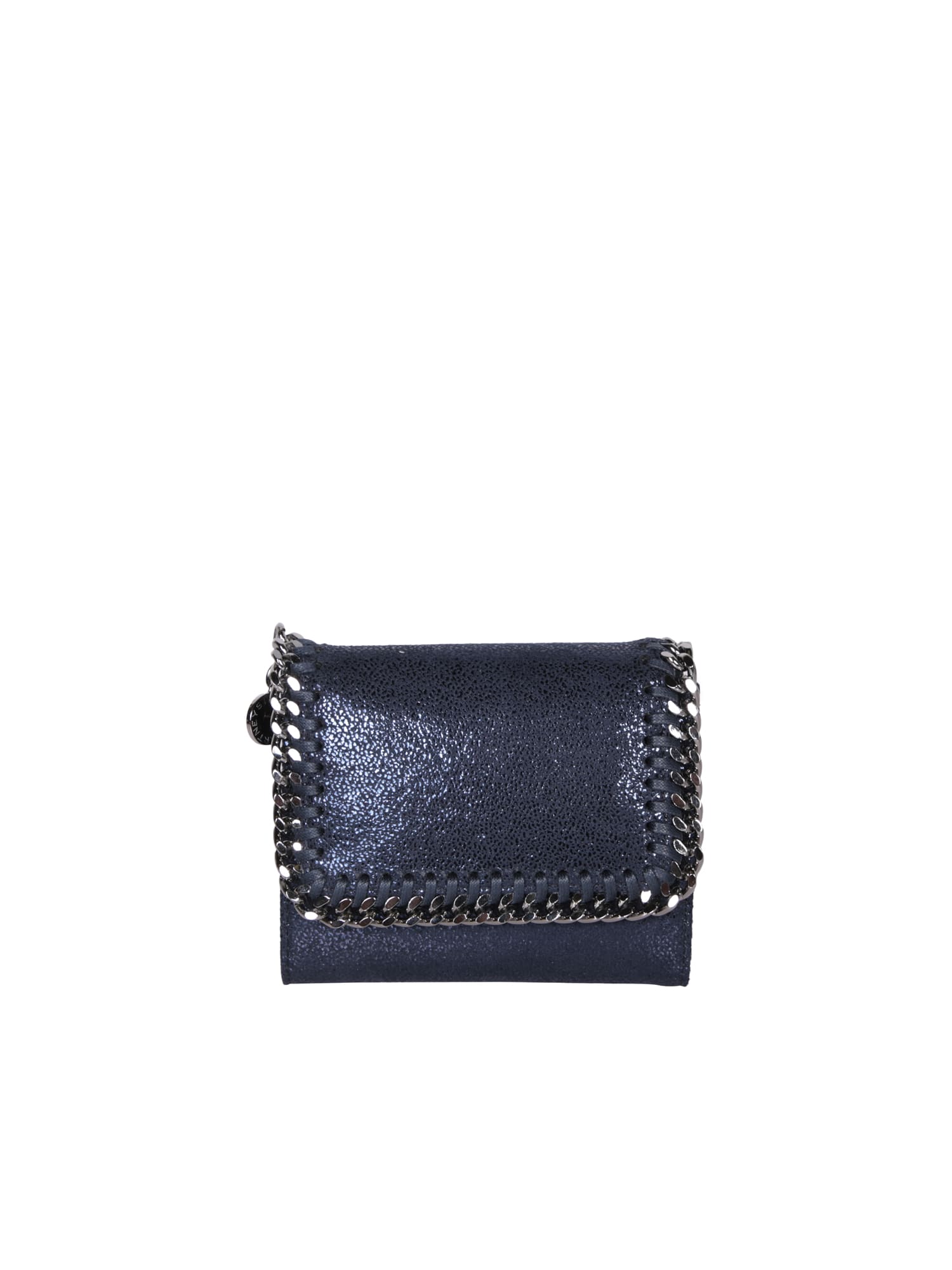 【送料&関税込】Stella McCartney Falabella Wallet In Blue Po Stella McCartney 'small Falabella Tri-fold' Blue Recycled