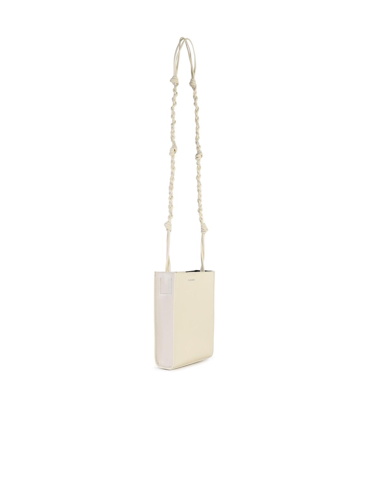 Jil Sander 'tangle' Ivory Leather Crossbody Bag | italist