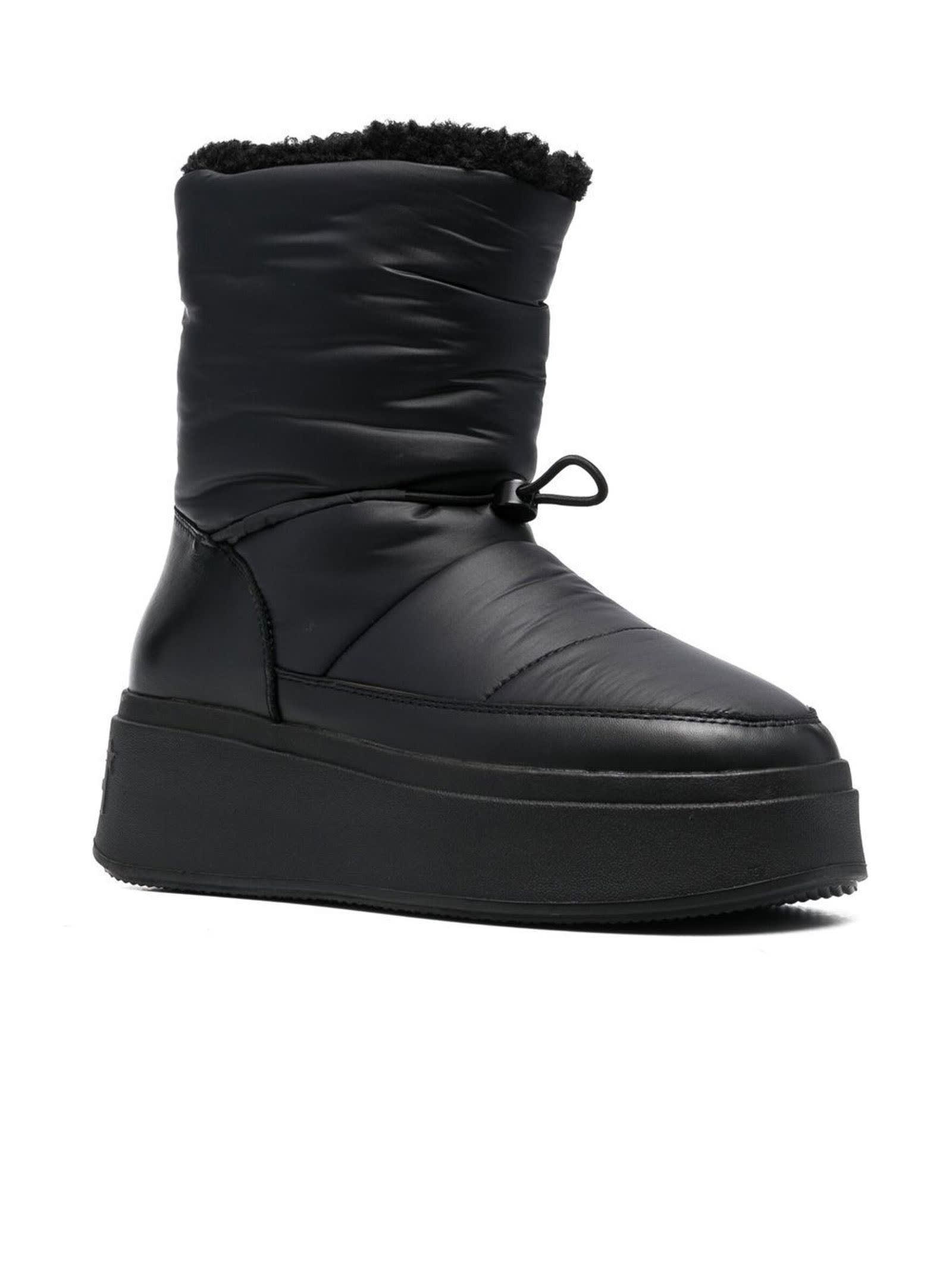 calvin klein black leonie nylon wedge boots