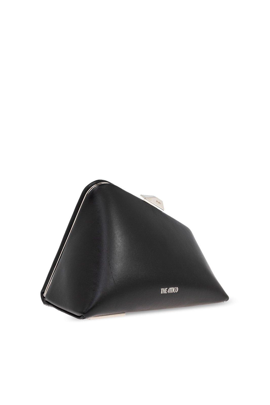 トートバッグ THE ATTICO Embellished Leather Midnight Clutch Midnight Mini embellished leather clutch in yellow - The